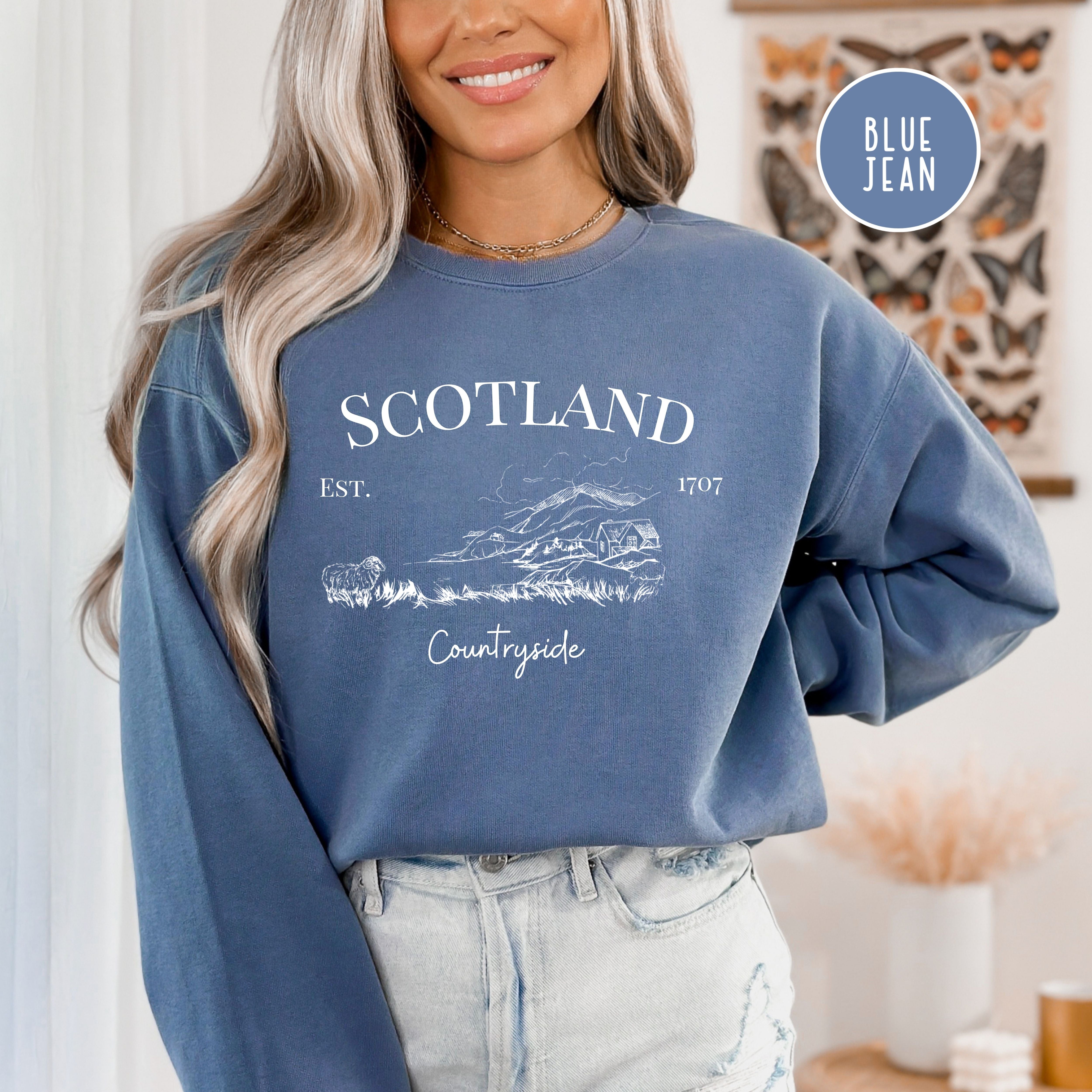 Scotland Countryside Comfort Colors® Sweatshirt