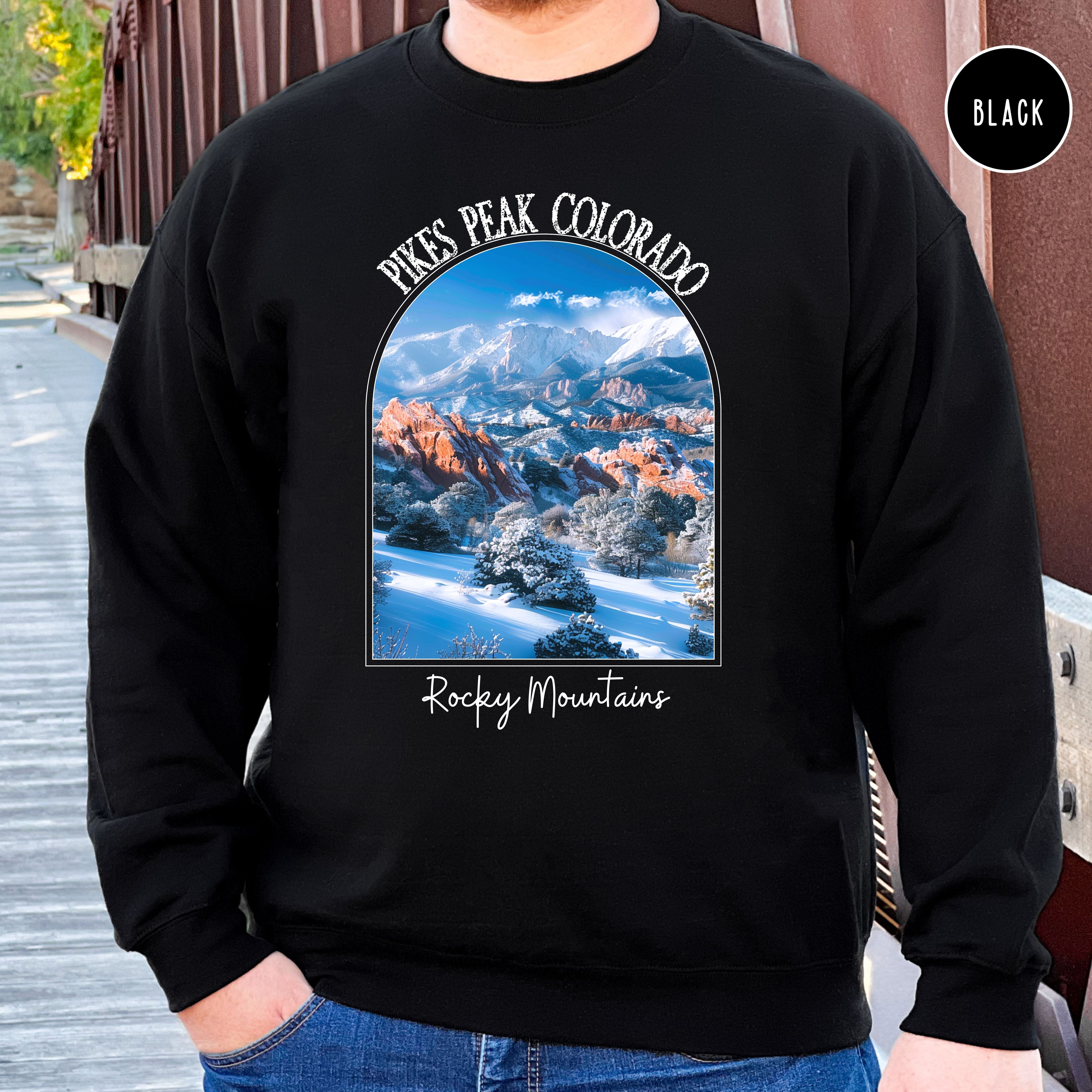 Pikes Peak Colorado Rocky Mountains Sweatshirt