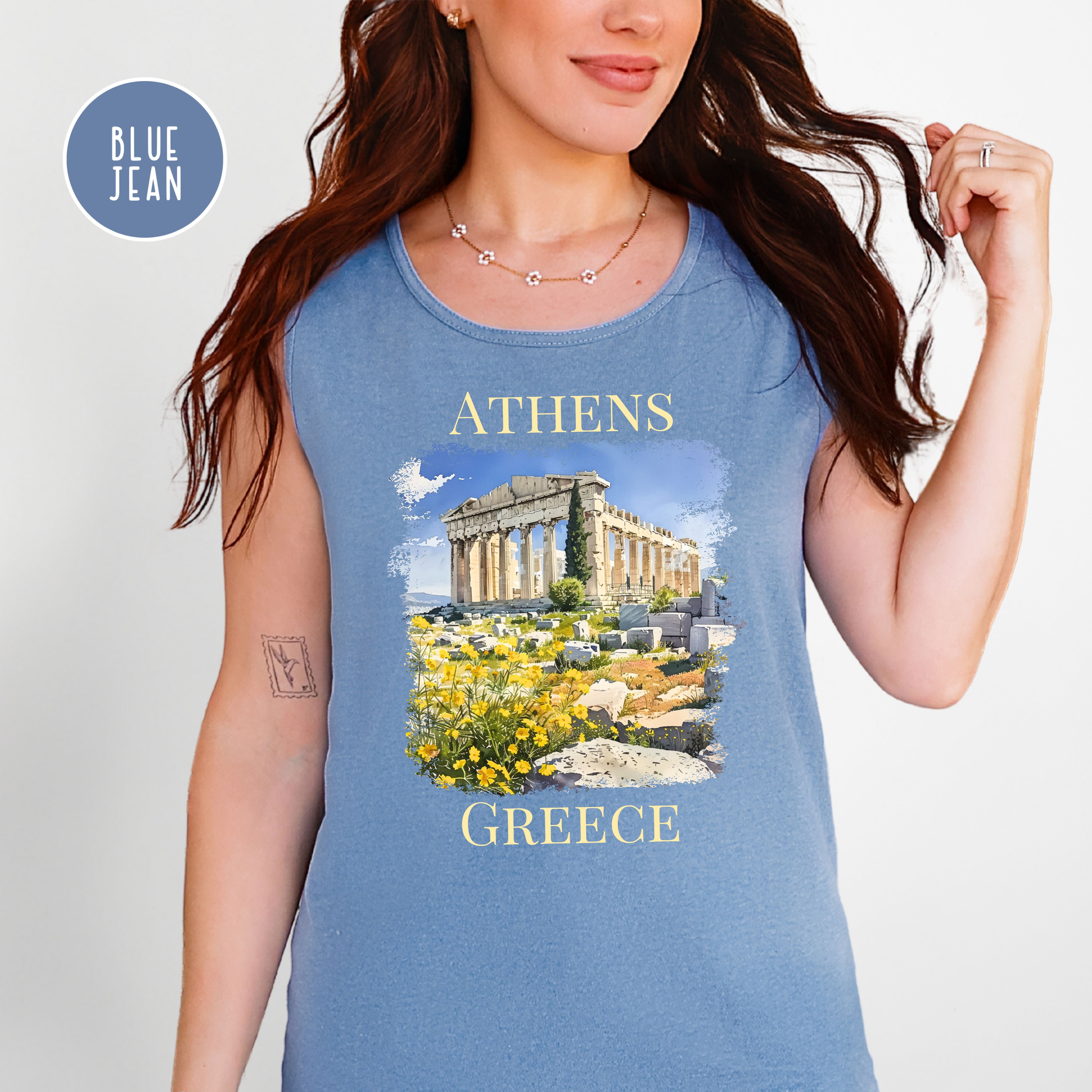 Athens Greece Comfort Colors Adult Unisex Tank Top