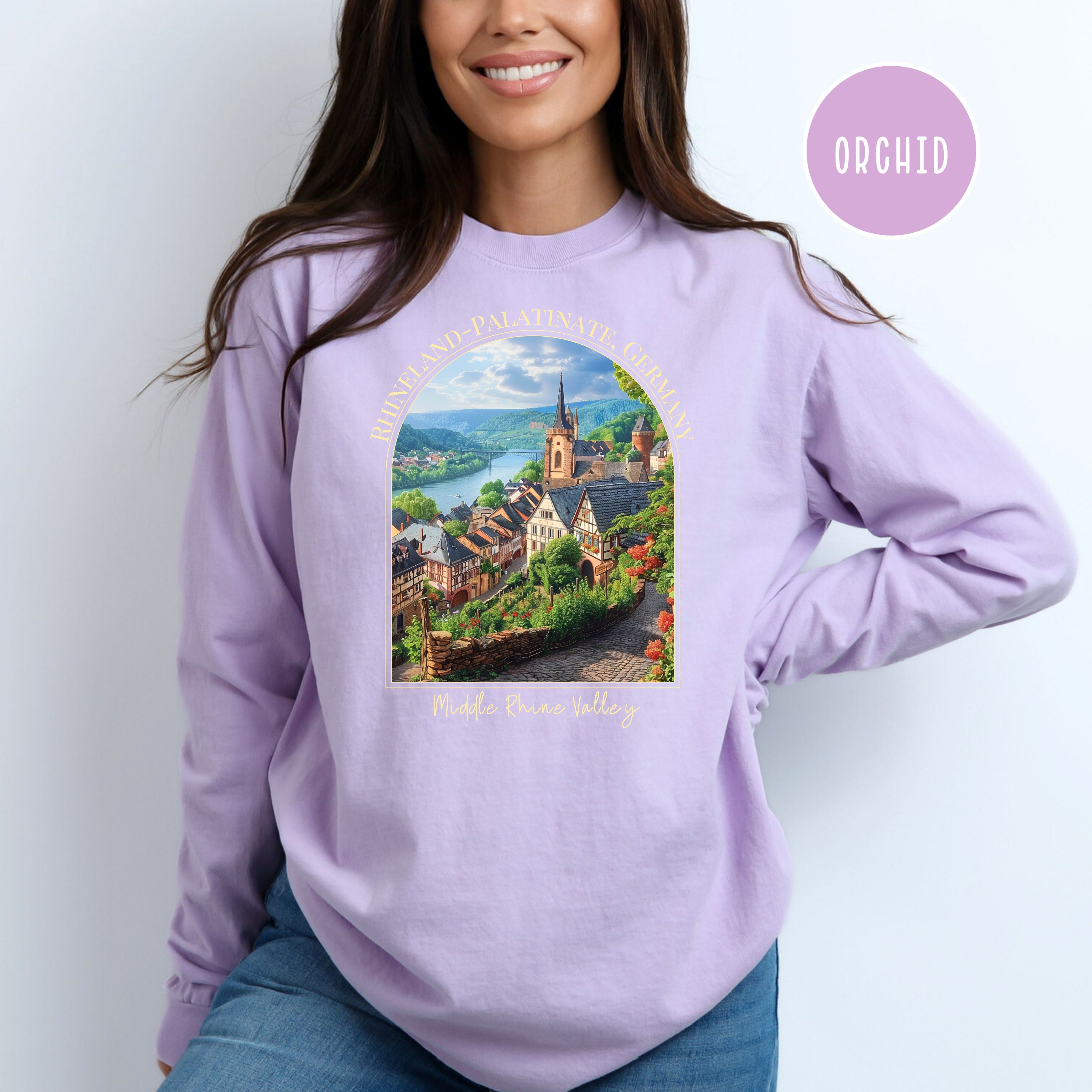 Rhine Valley Germany Comfort Colors® Long Sleeve Tee