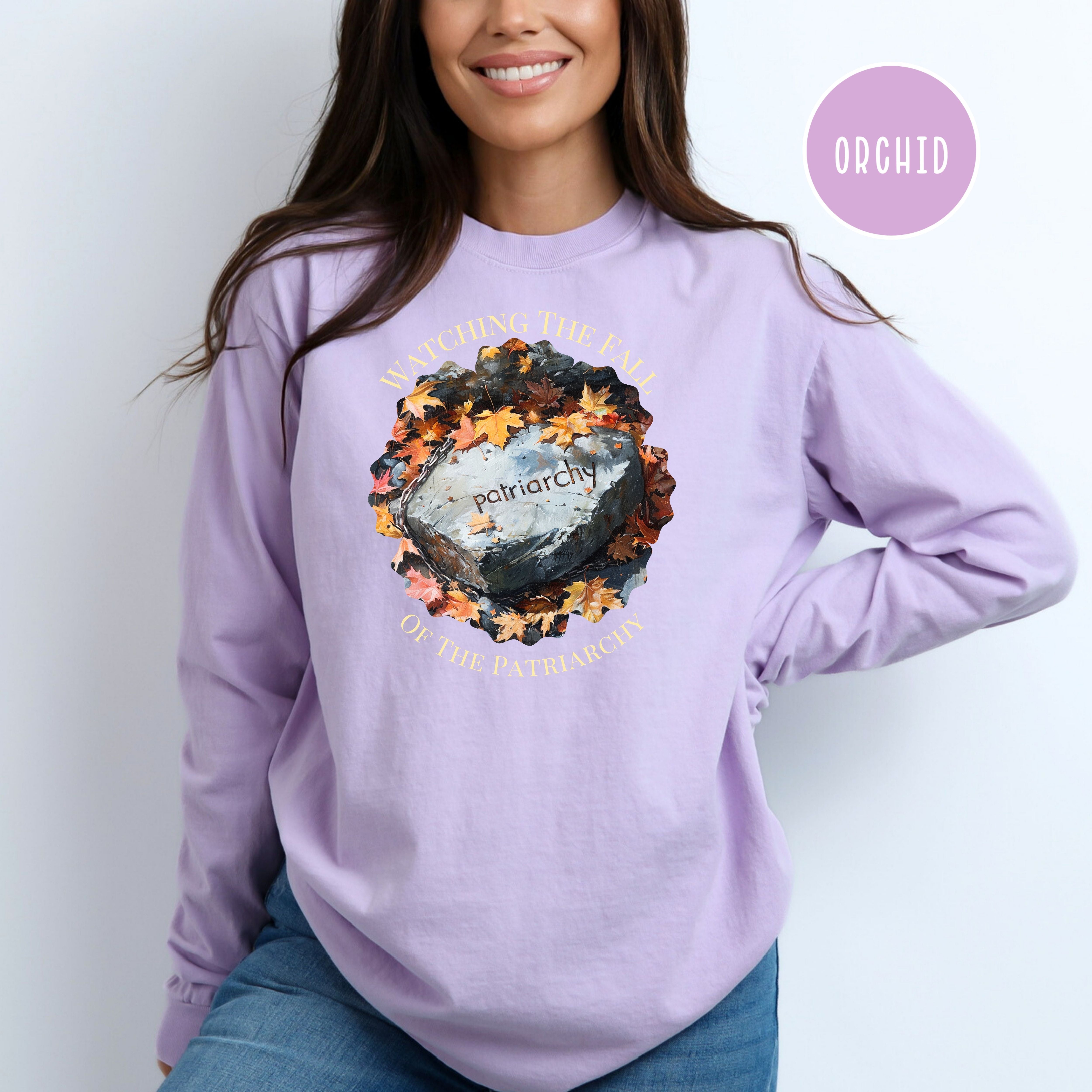 Watching The Fall of The Patriarchy Comfort Colors® Long Sleeve Tee