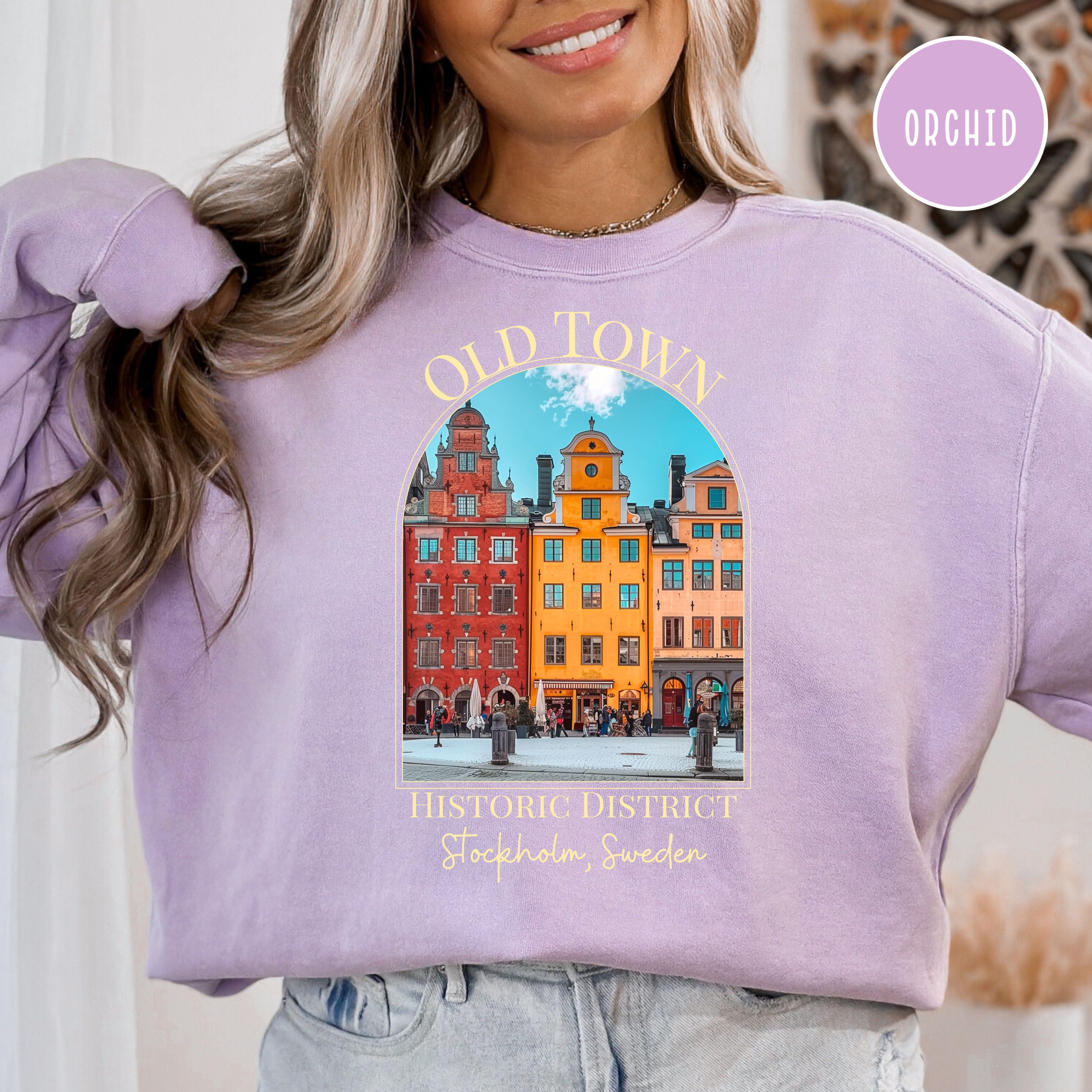 Old Town Stockholm Sweden Comfort Colors® Sweatshirt