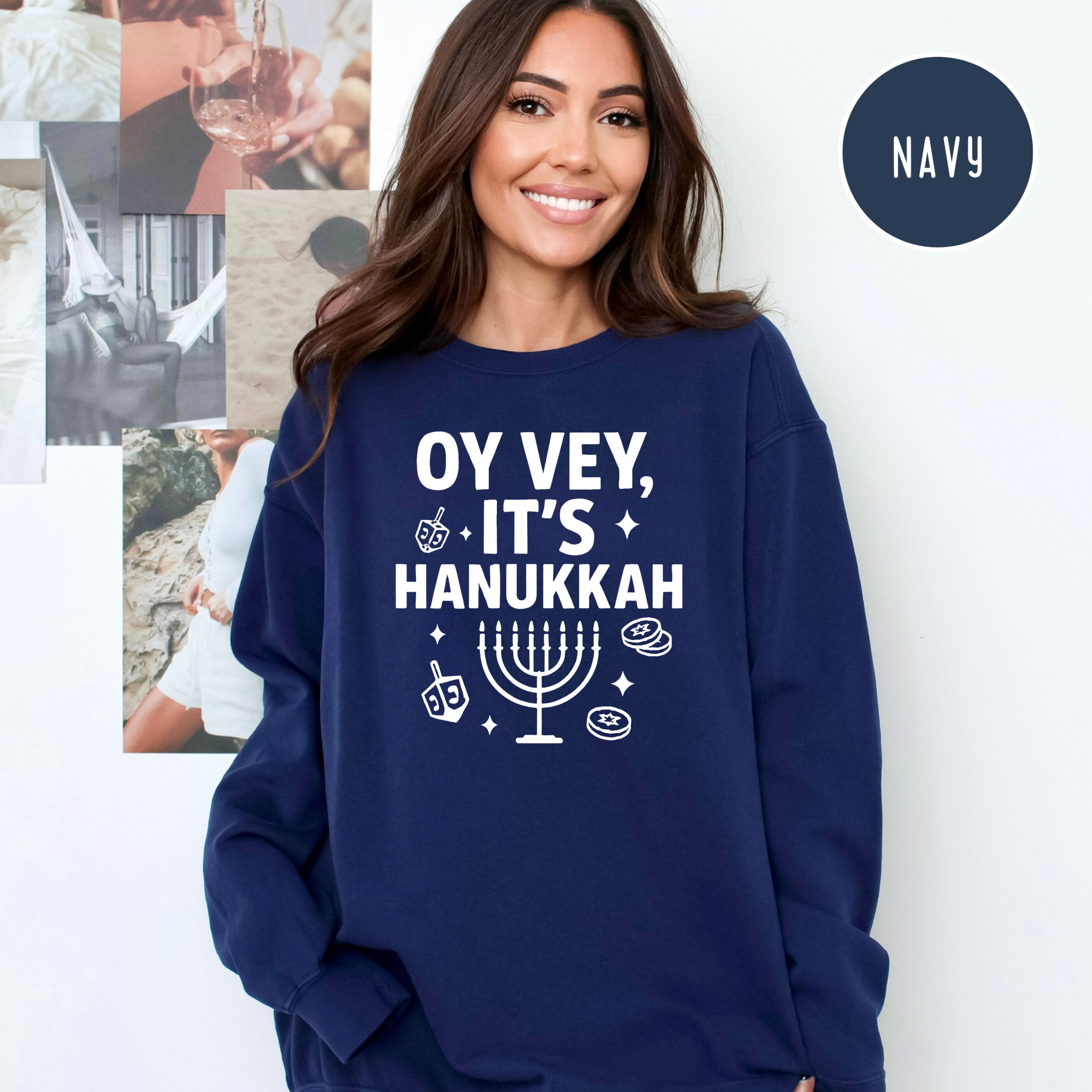 Oy Vey It's Hanukkah Comfort Colors Unisex Sweatshirt