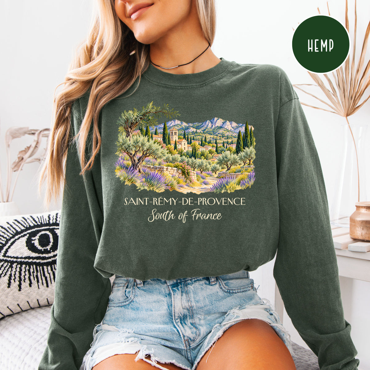 South of France Long Sleeve Comfort Colors Travel Tee, Saint Remy France Shirt, Van Gogh Trail Gift Tee, France Travel, Van Gogh Fan Gift