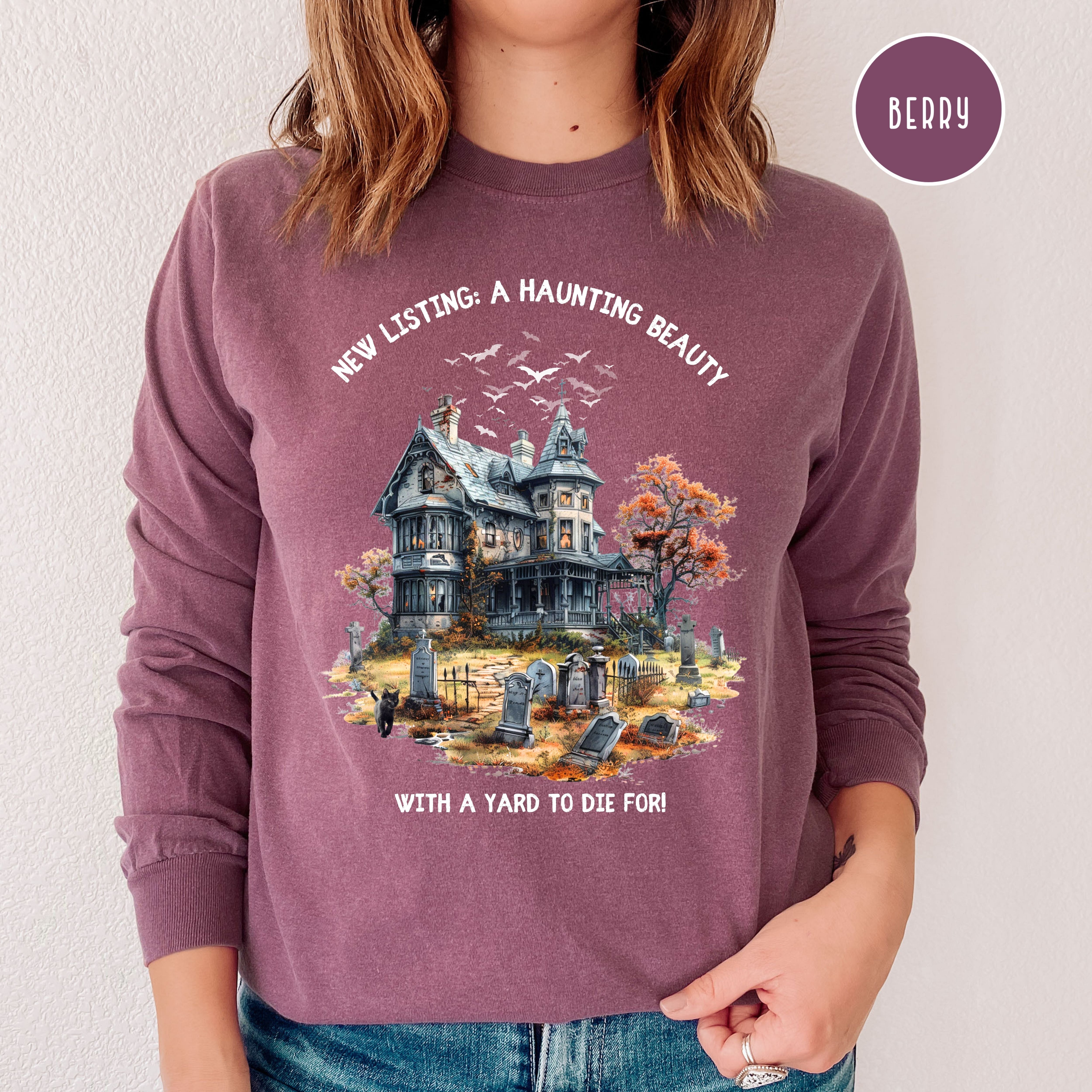 Real Estate Agent Halloween Comfort Colors® Long Sleeve Tee