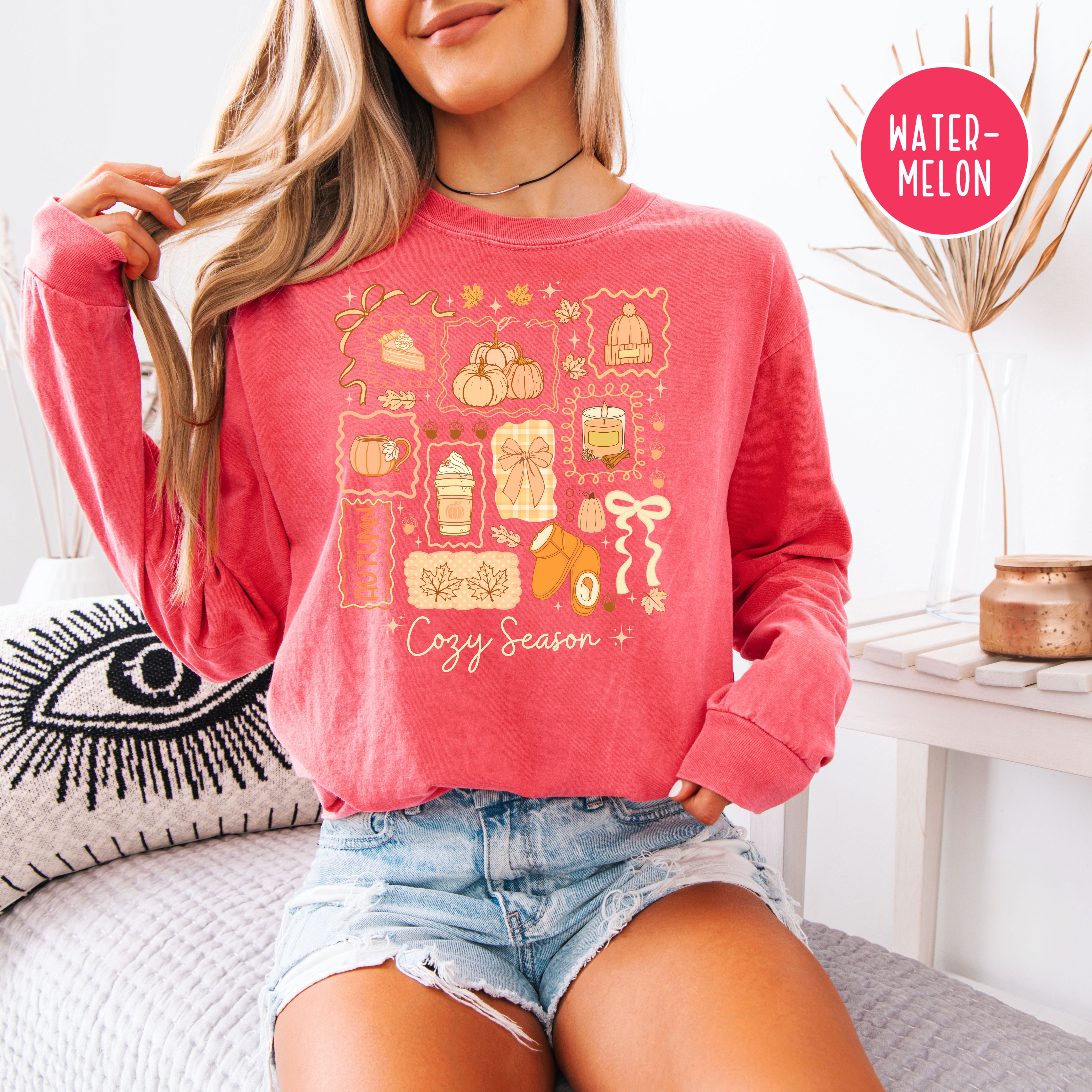 Cozy Season Autumn Long Sleeve Unisex Comfort Colors Fall Shirt