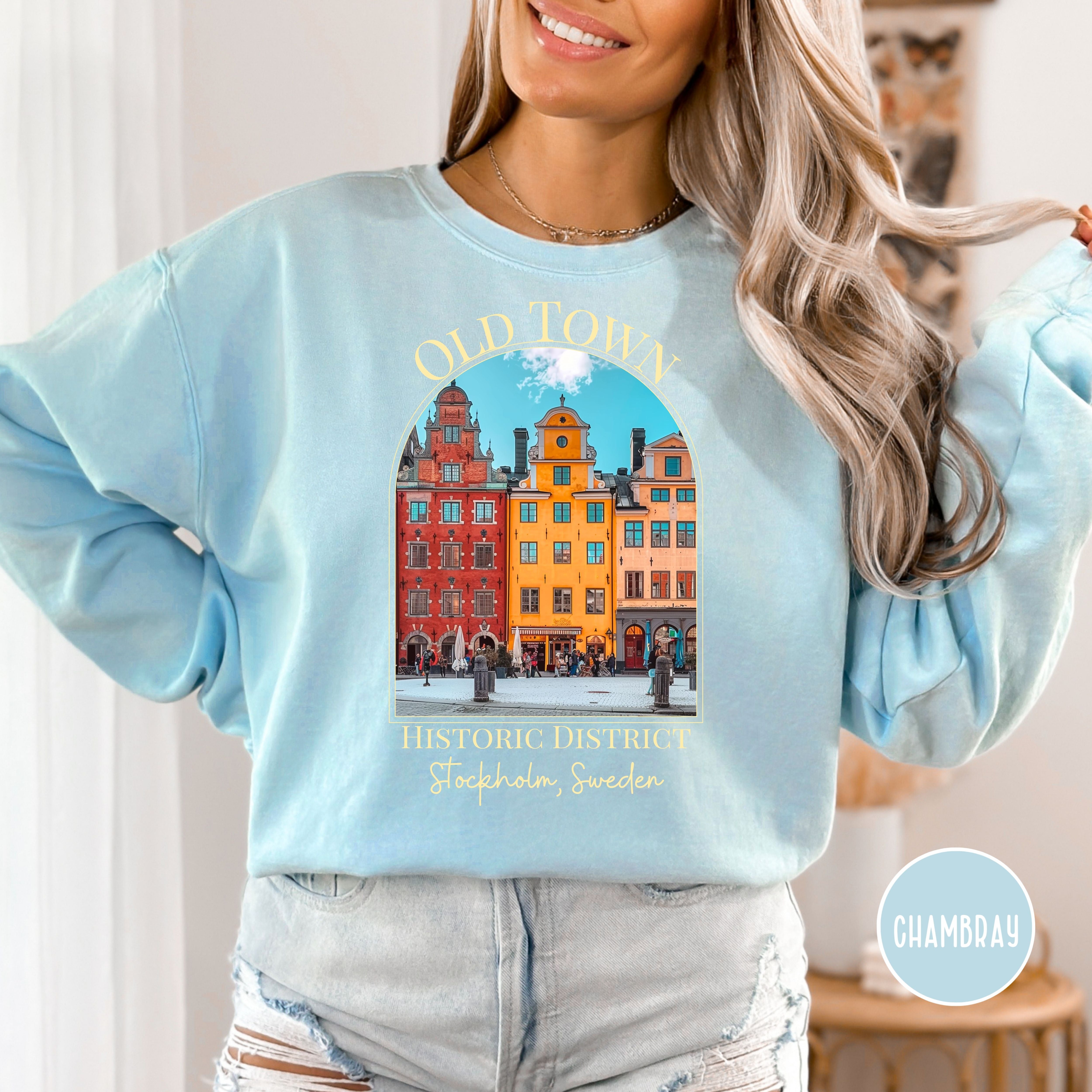 Old Town Stockholm Sweden Comfort Colors® Sweatshirt