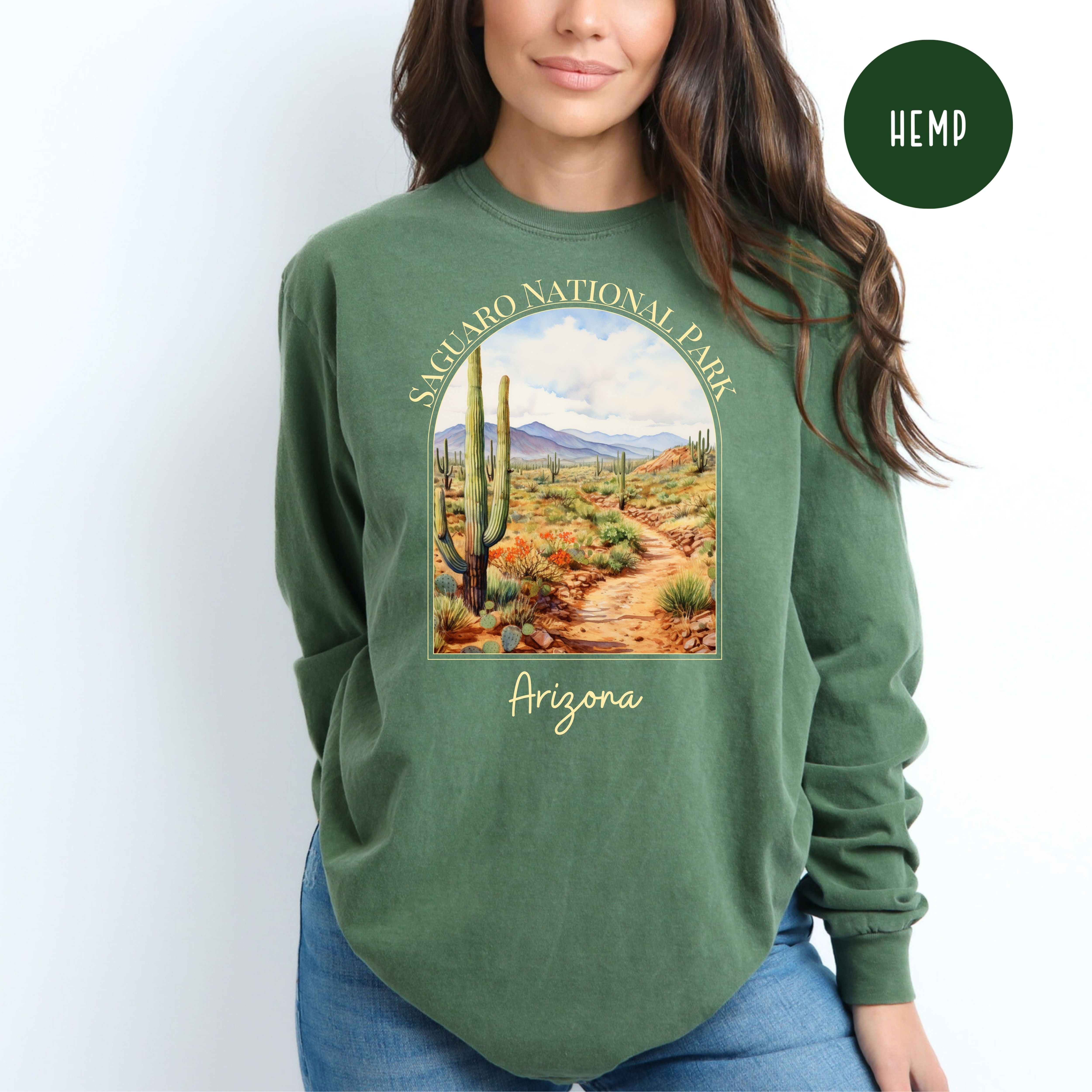 Saguaro National Park Comfort Colors® Long Sleeve Adult Unisex Tee