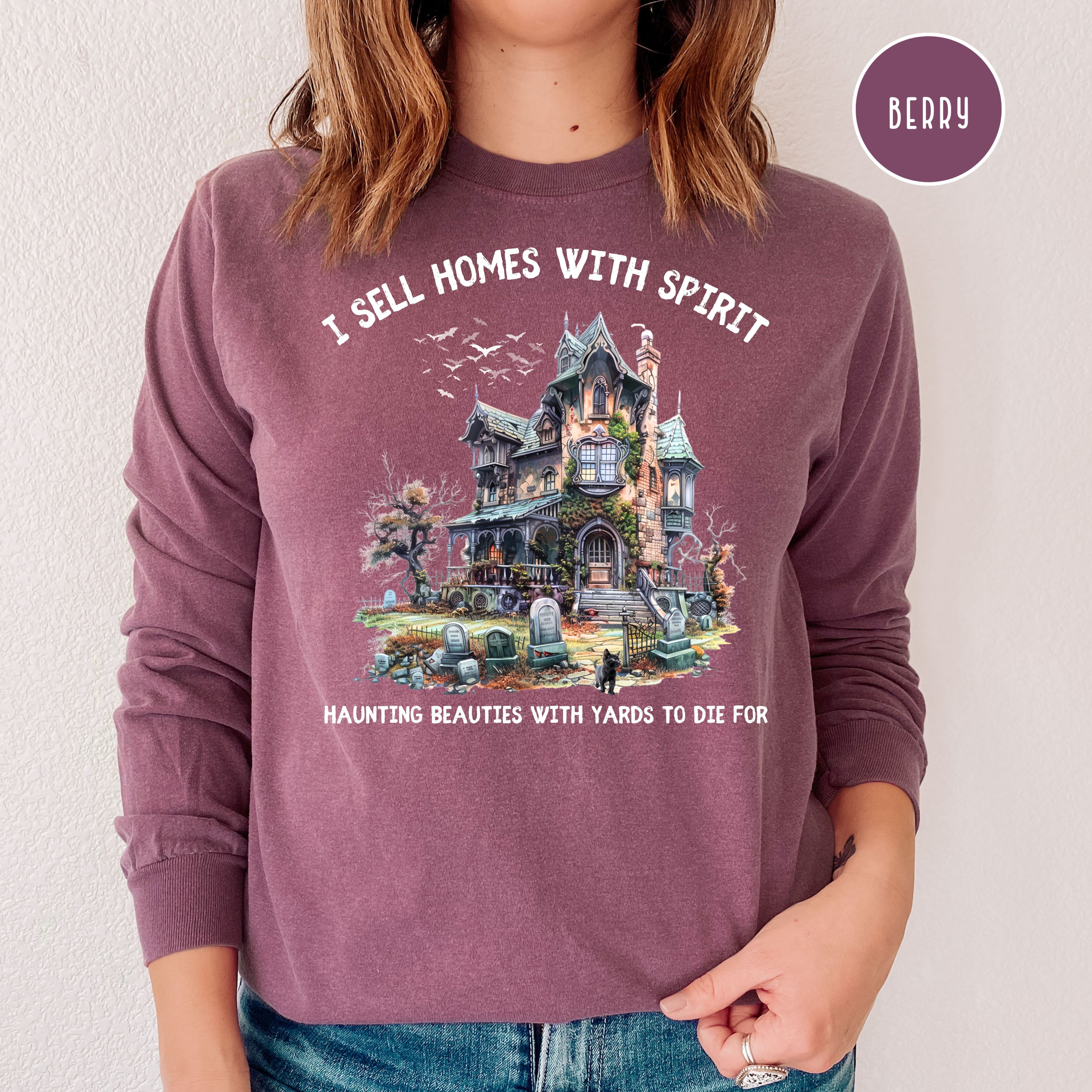 Real Estate Agent Halloween Party Comfort Colors® Long Sleeve Tee