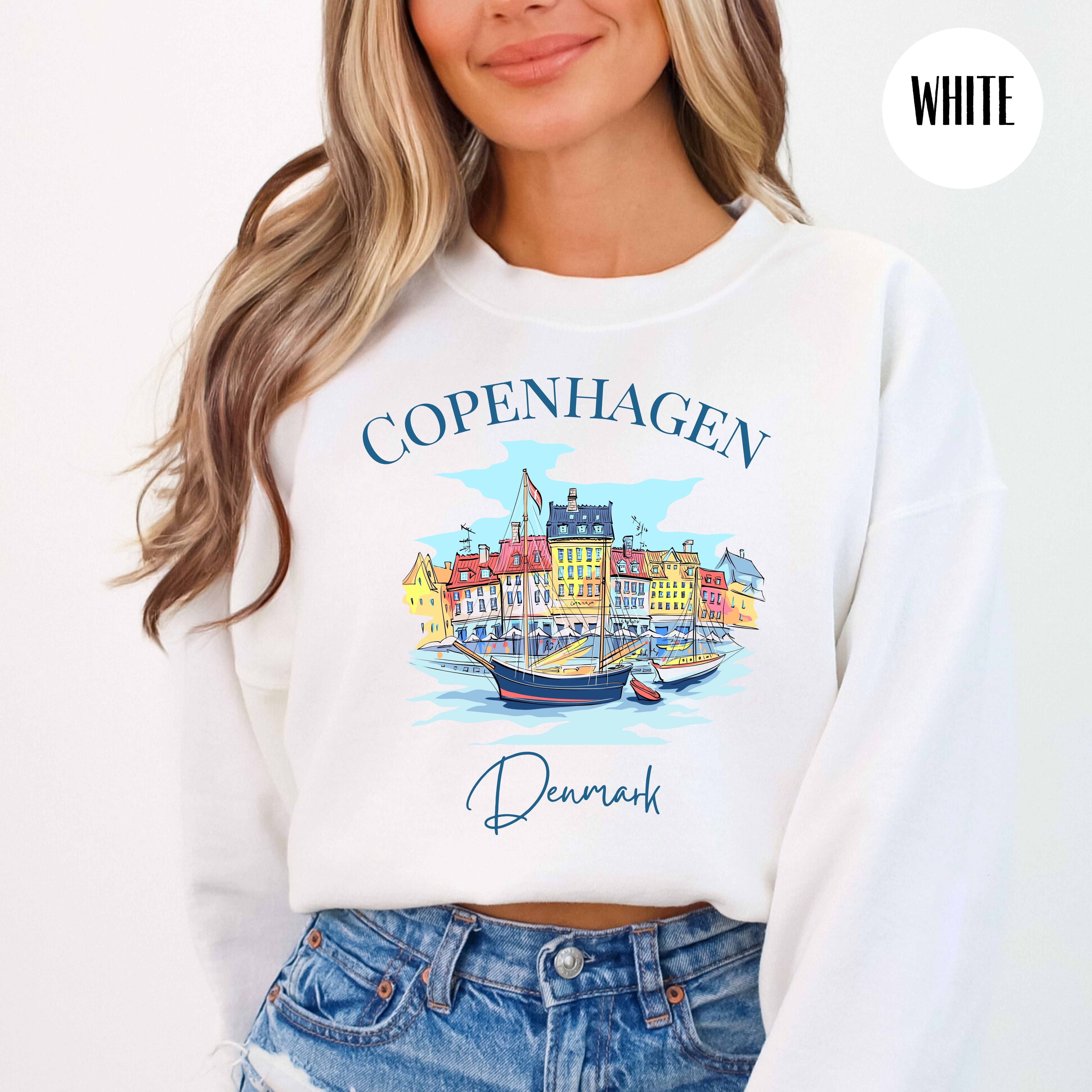 Copenhagen Denmark Vacation Gift Crewneck Sweatshirt
