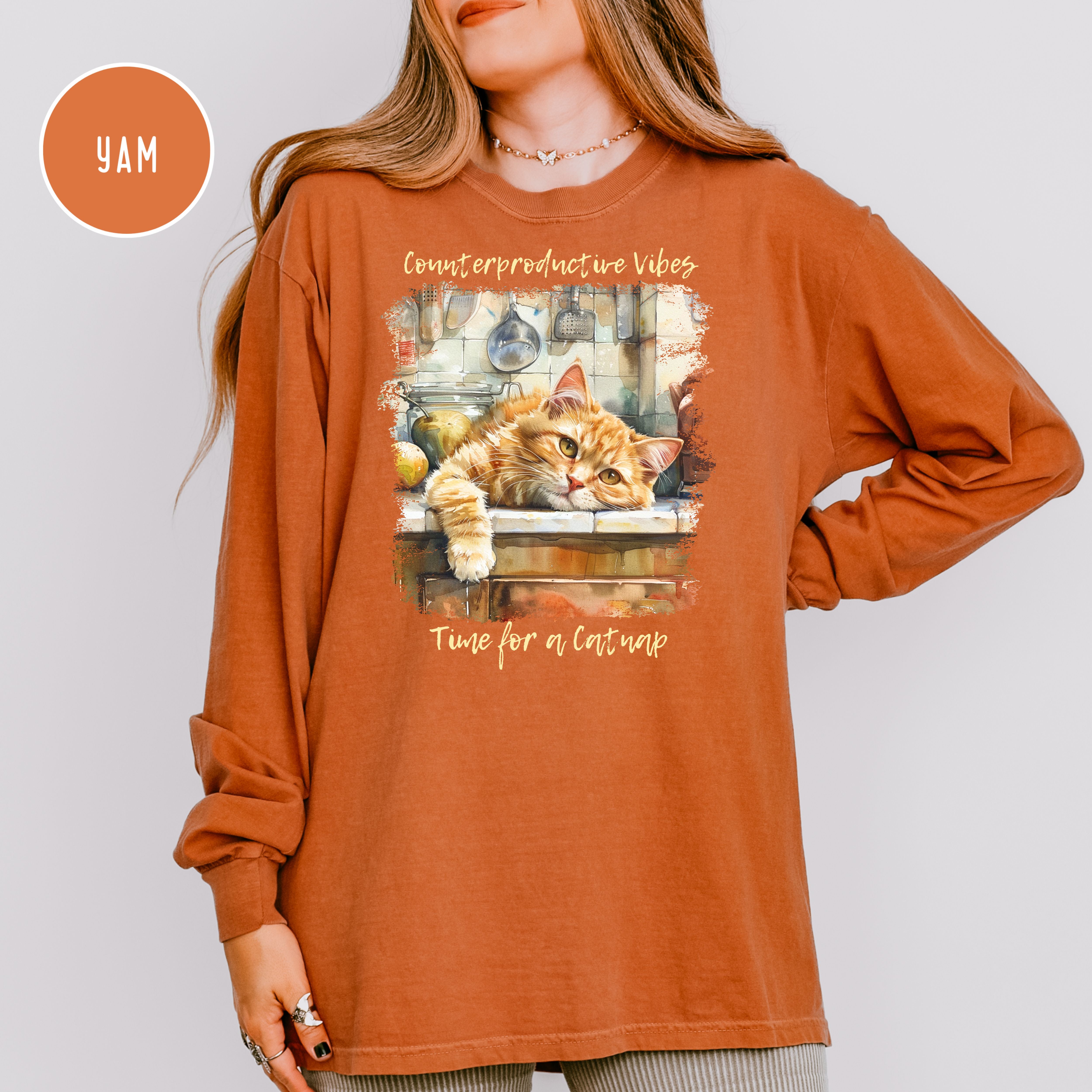 Cat Lover Comfort Colors Unisex Long Sleeve T-Shirt