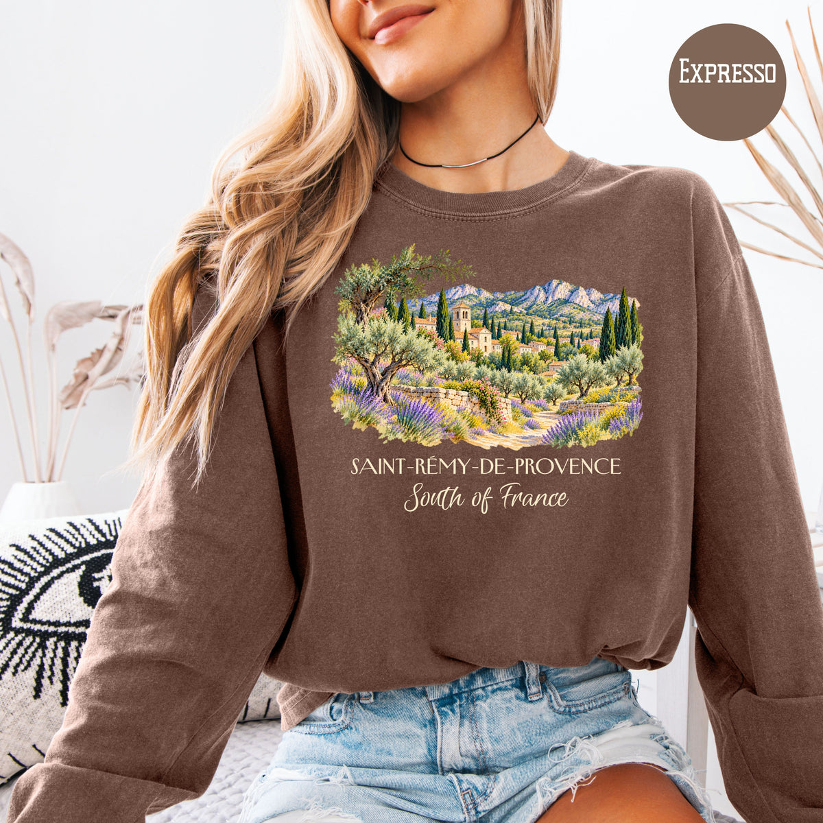South of France Long Sleeve Comfort Colors Travel Tee, Saint Remy France Shirt, Van Gogh Trail Gift Tee, France Travel, Van Gogh Fan Gift