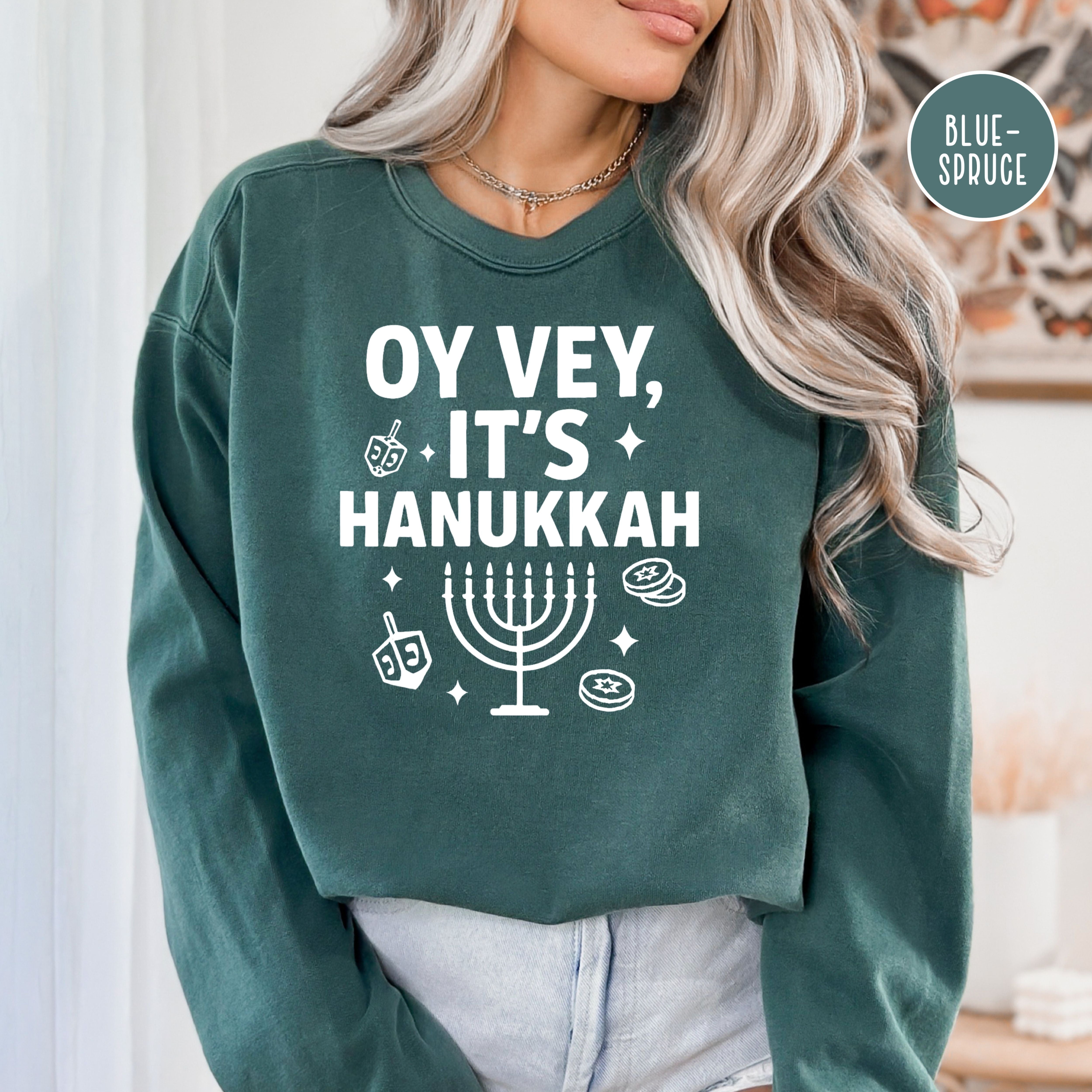 Oy Vey It's Hanukkah Comfort Colors Unisex Sweatshirt