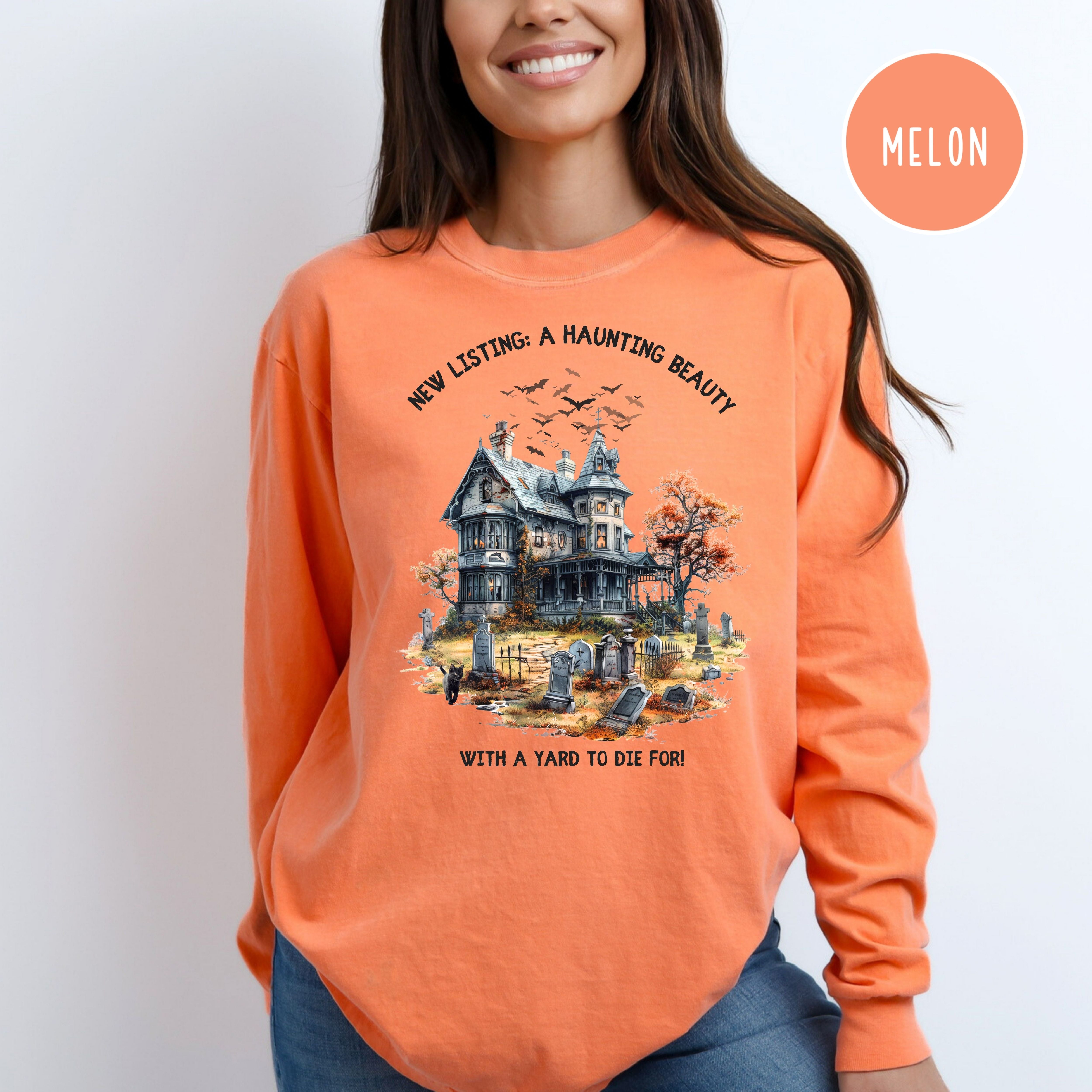 Real Estate Agent Halloween Comfort Colors® Long Sleeve Tee