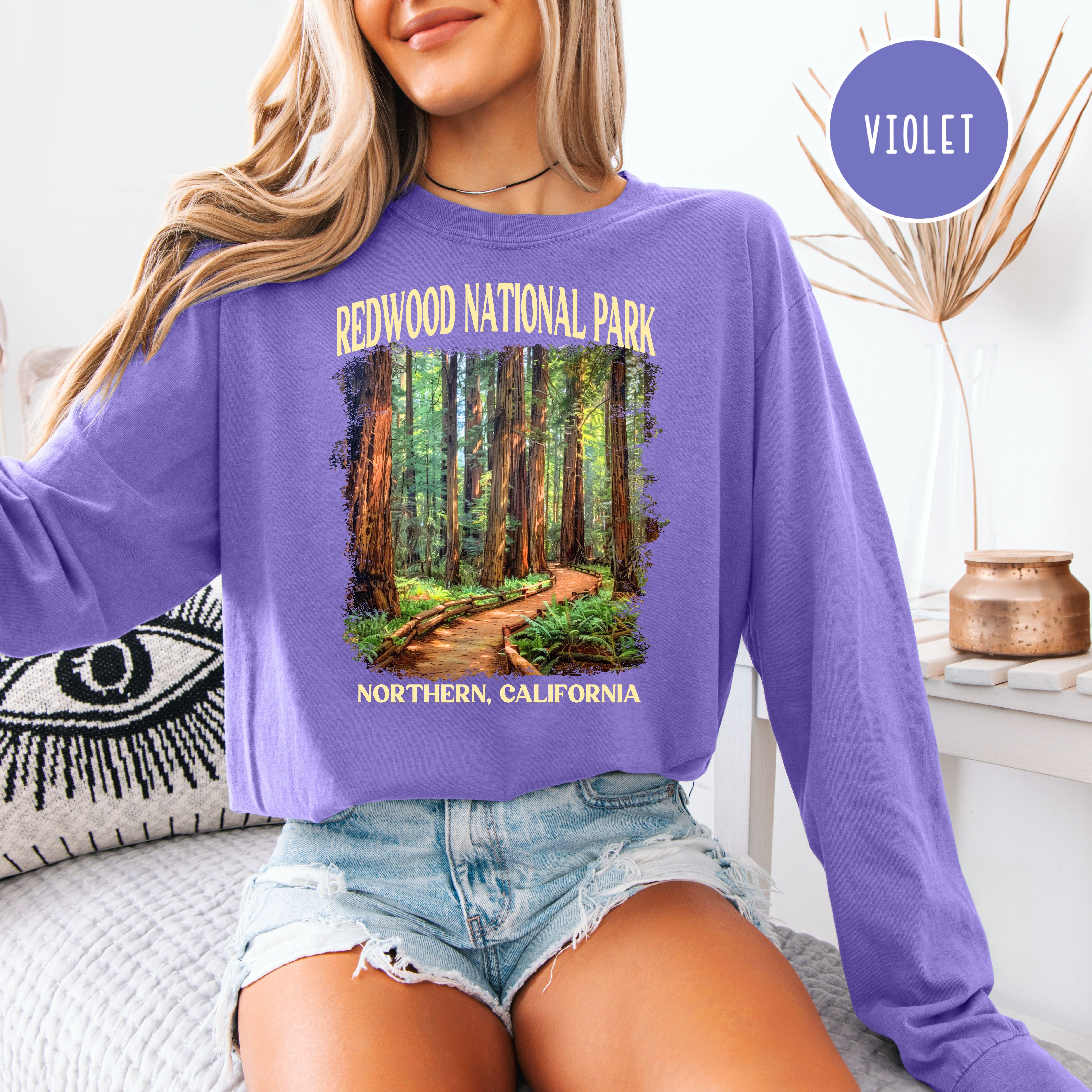 Redwood National Park Long Sleeve Comfort Colors Tee Shirt