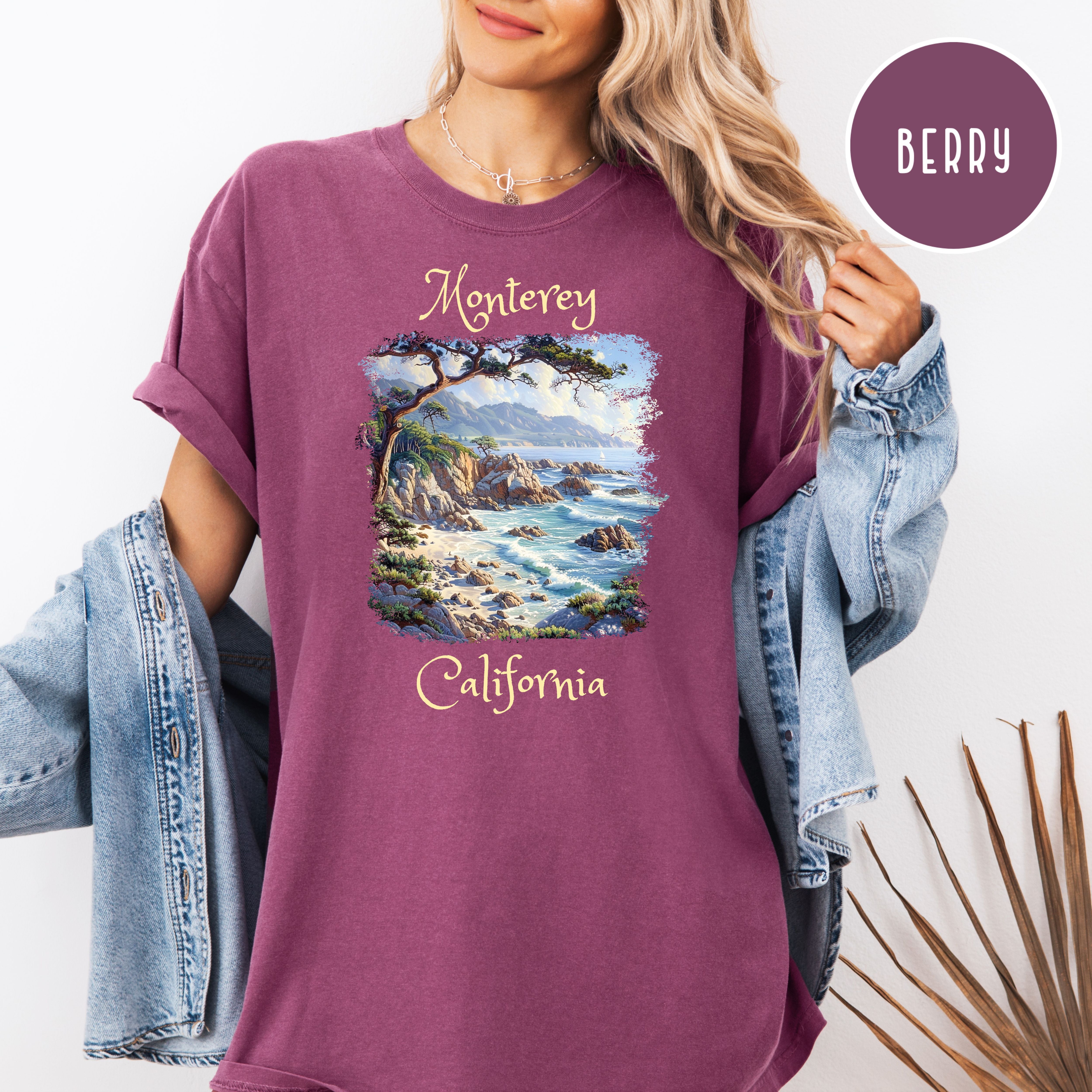 Monterey California Comfort Colors T-Shirt, Pebble Beach Monterey Shirt