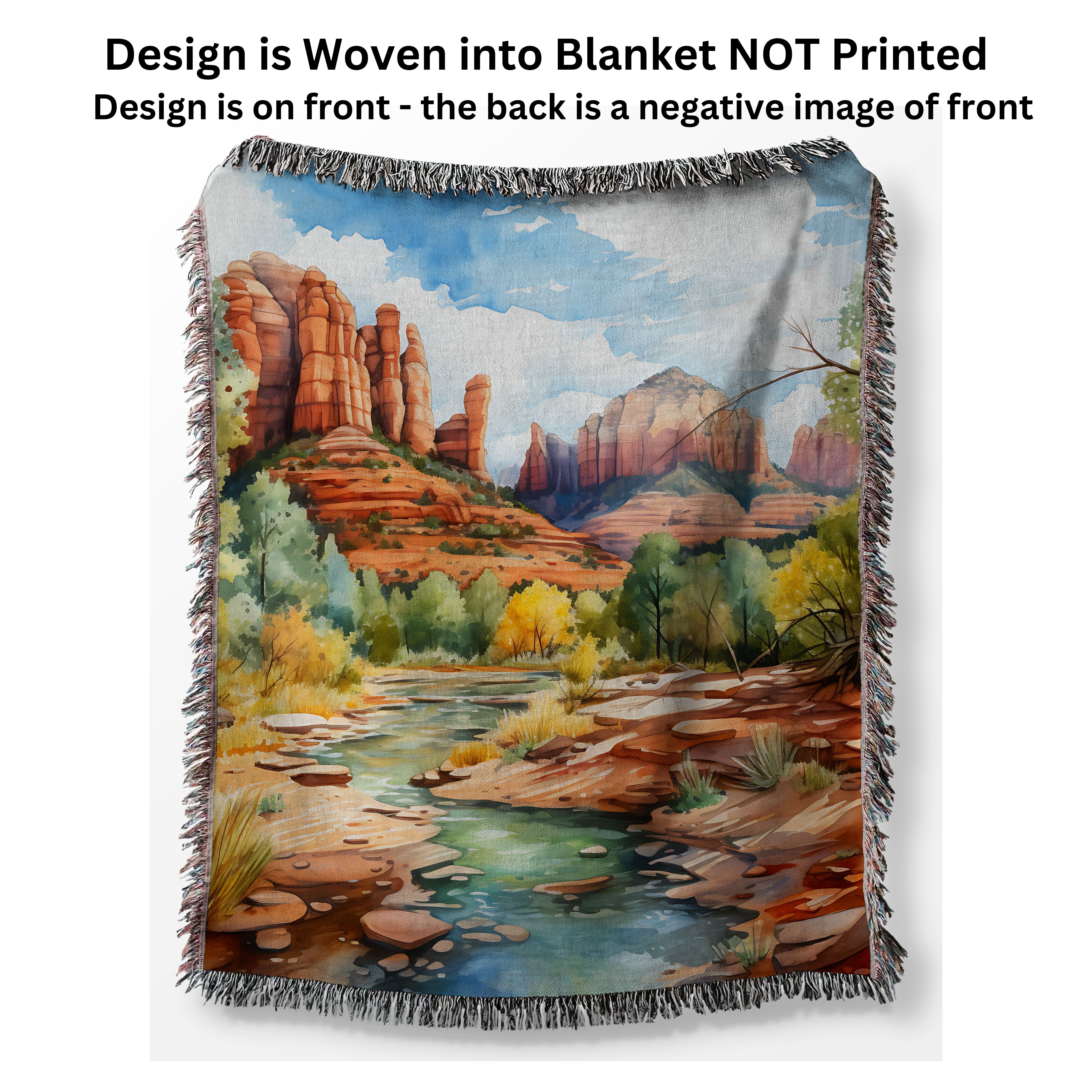 Sedona Red Rock Woven Throw Blanket