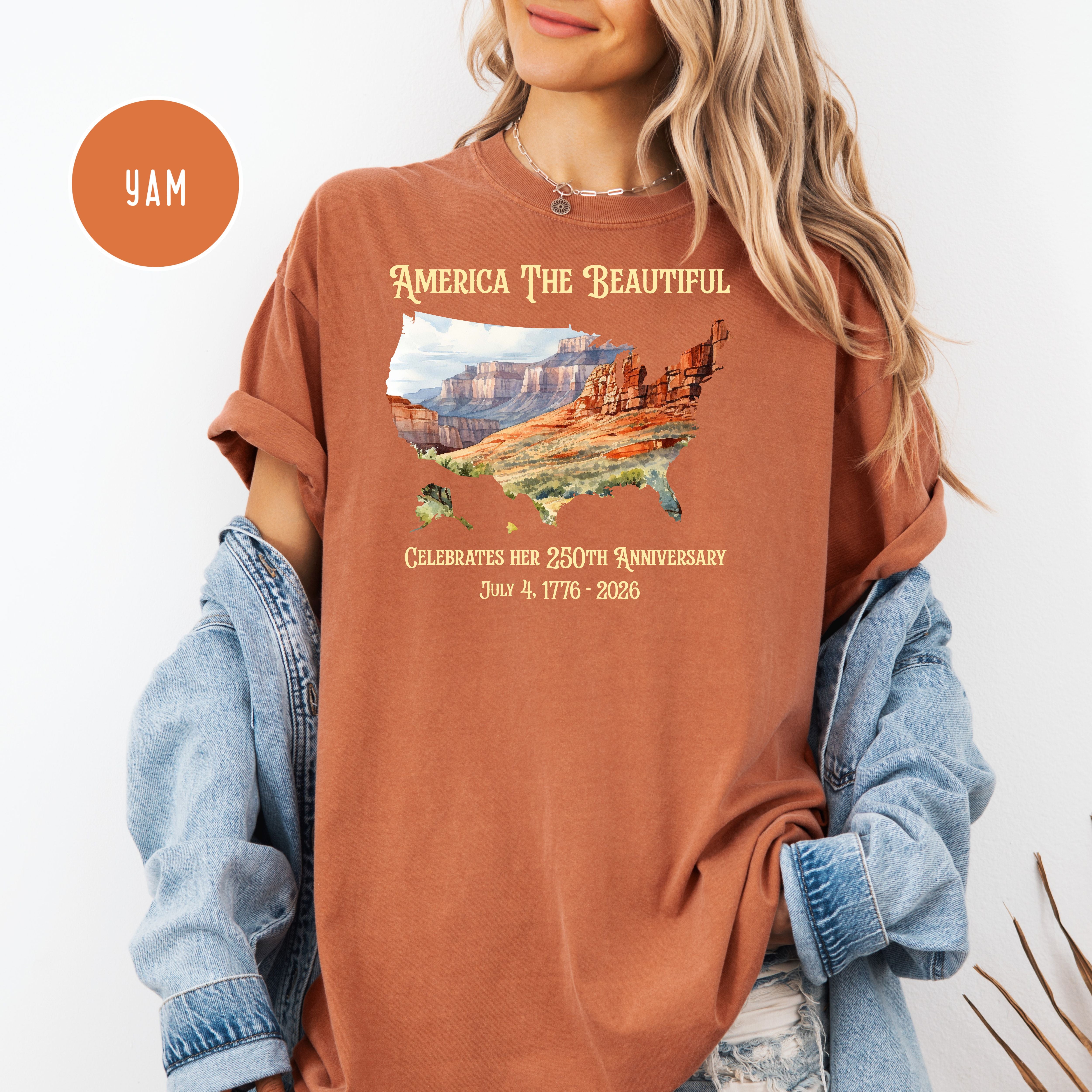 America The Beautiful 250th Anniversary Comfort Colors T-Shirt