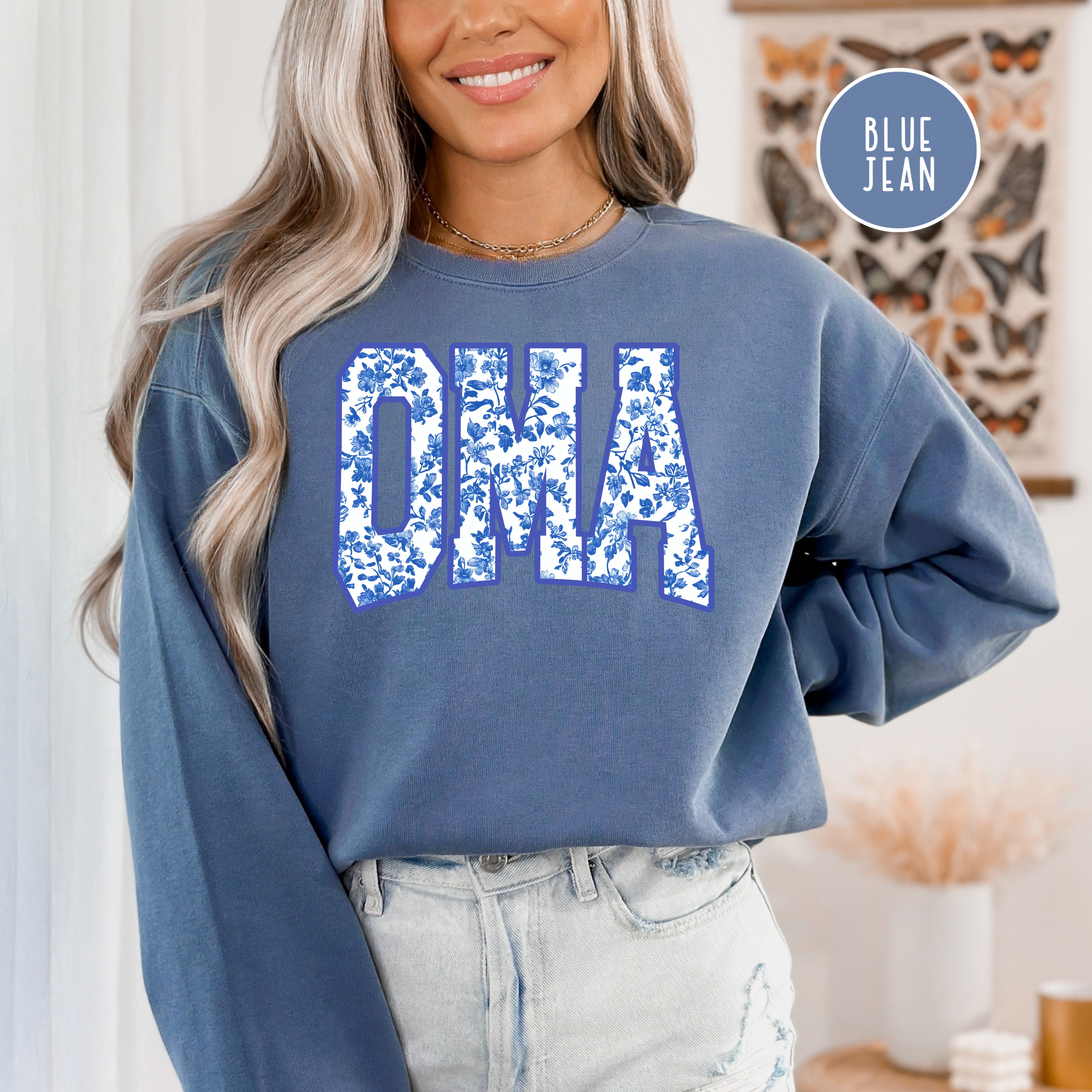 Oma French Toile Comfort Colors® Sweatshirt