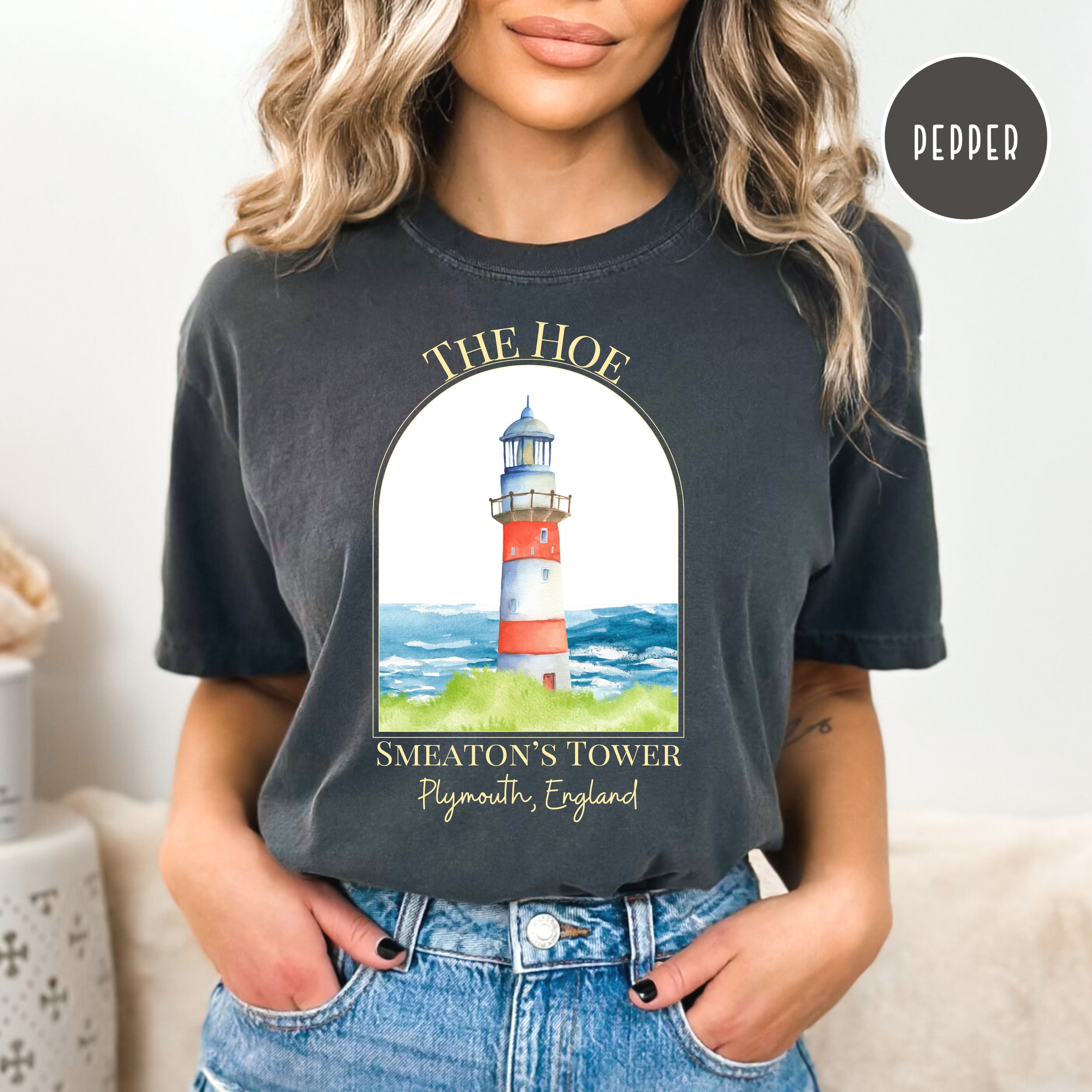 Plymouth Hoe Smeaton's Tower Plymouth England Comfort Colors® Tee