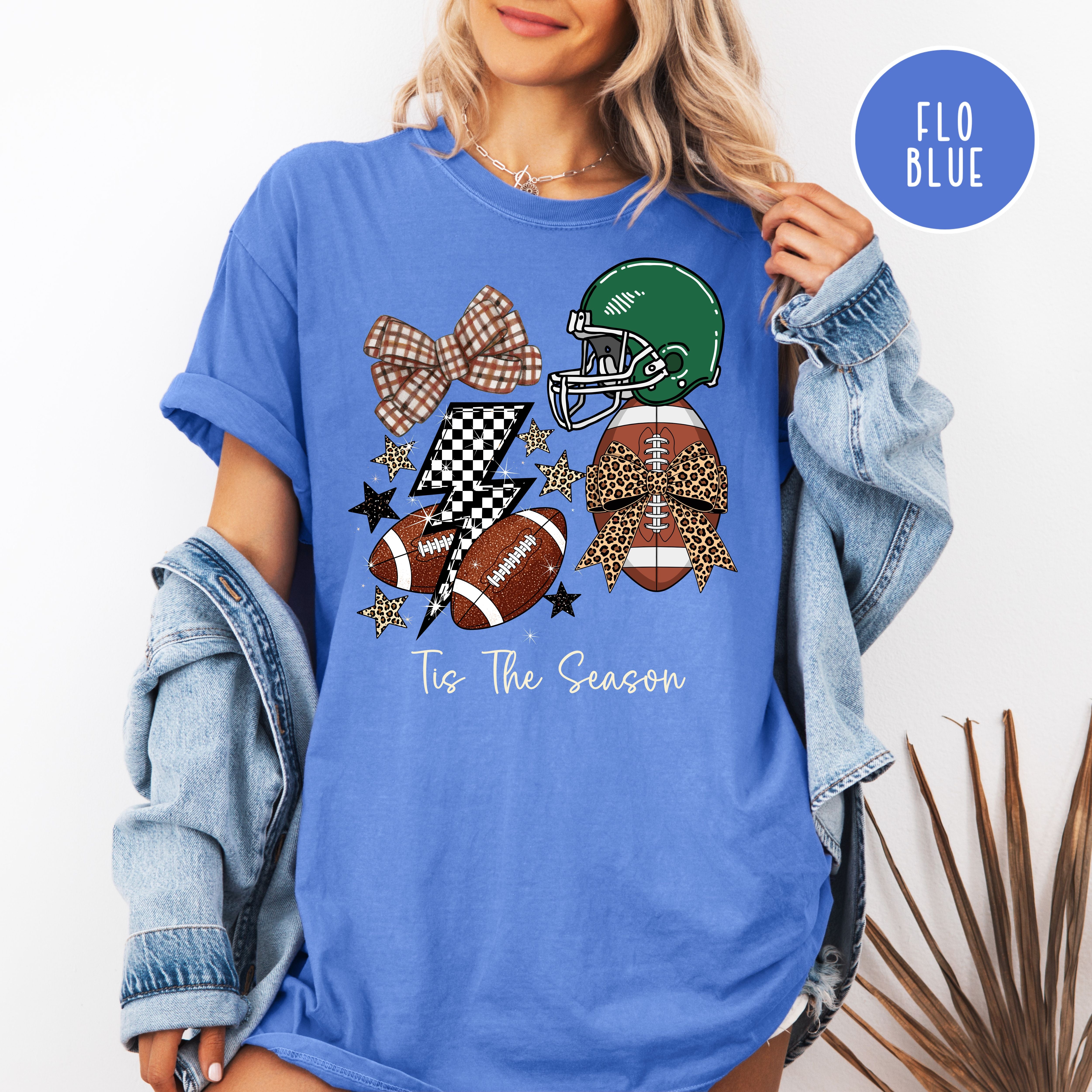 Tis The Season Football Comfort Colors Tee Shirt