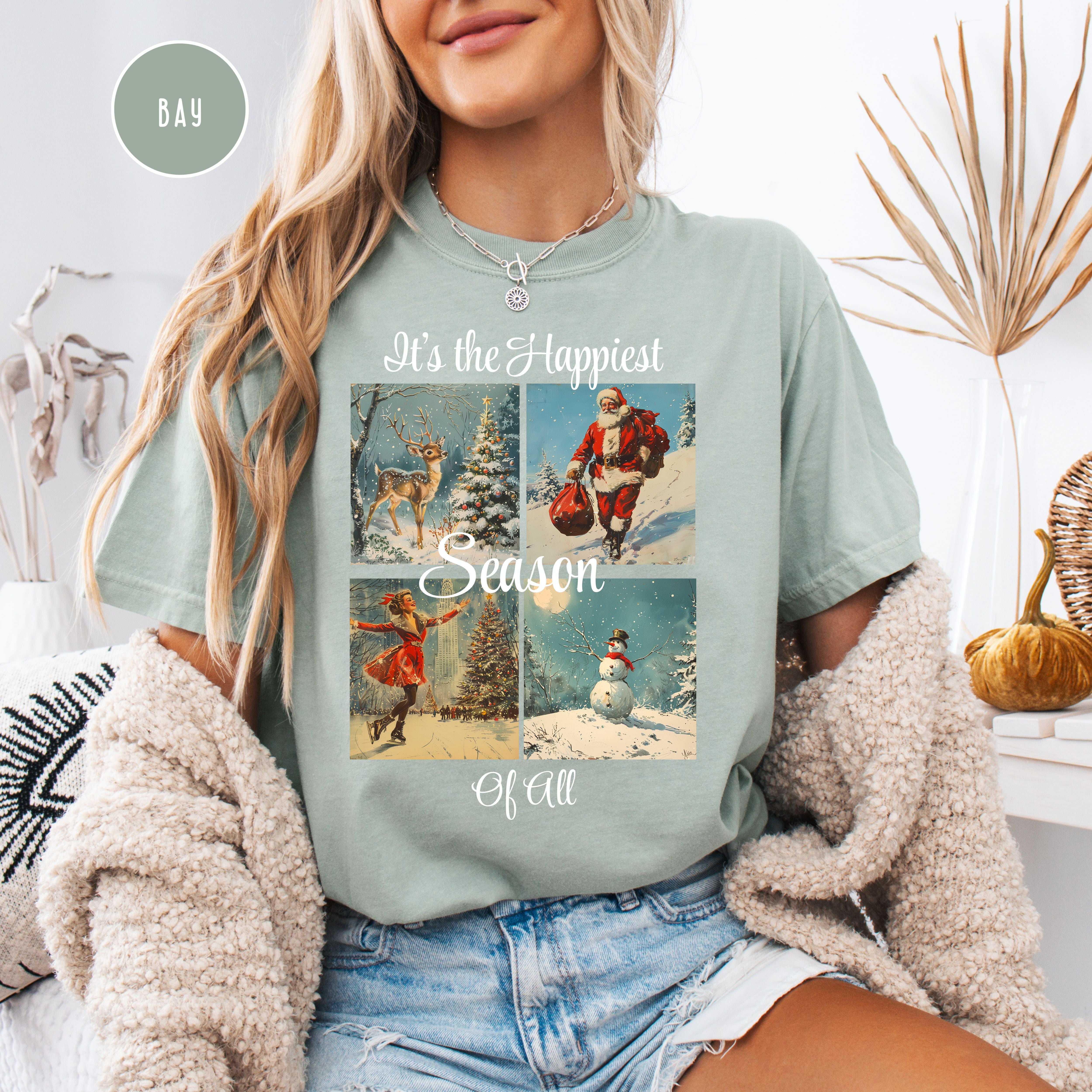 Happiest Season of All Vintage Christmas Comfort Colors® Tee