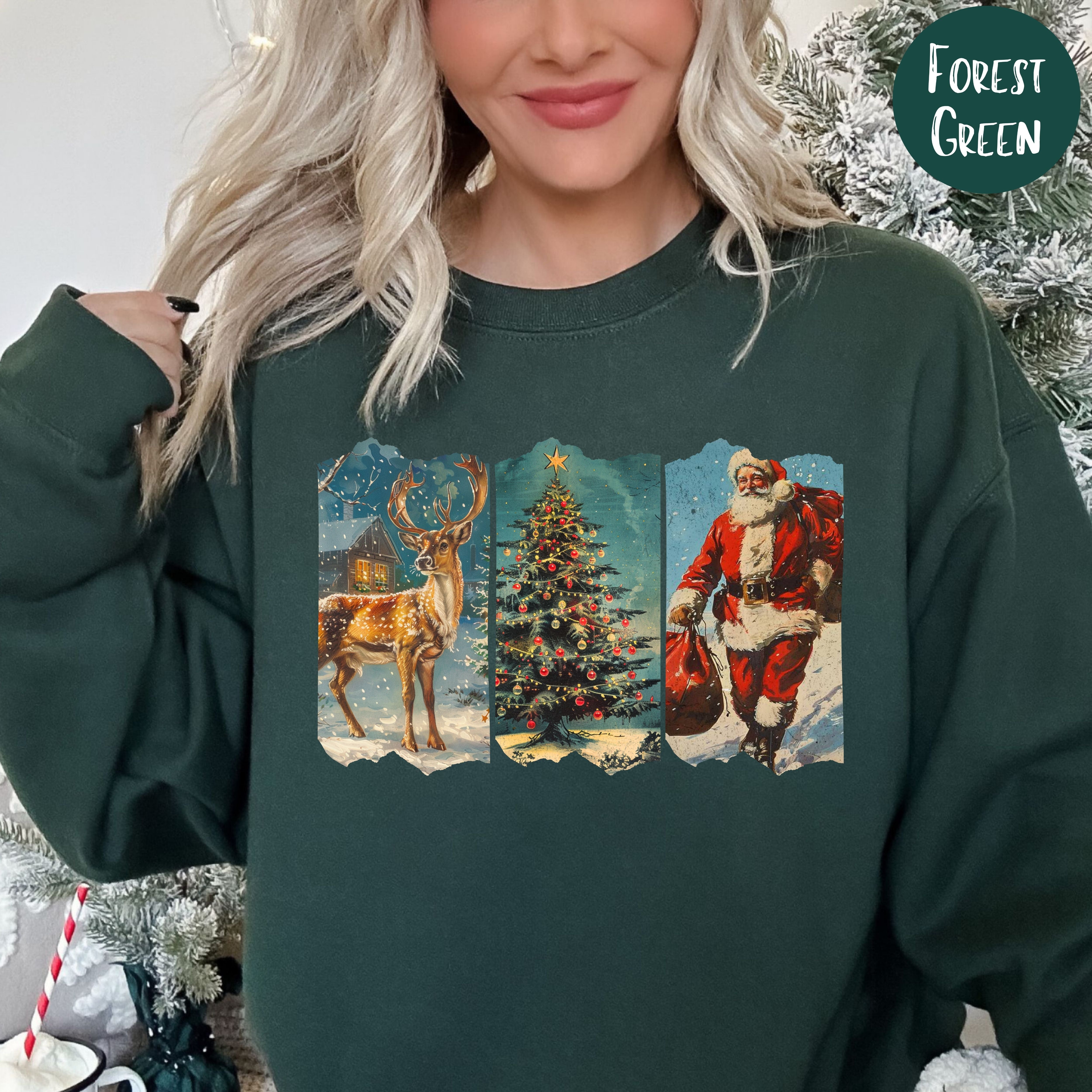 Vintage Retro Style Christmas Sweatshirt