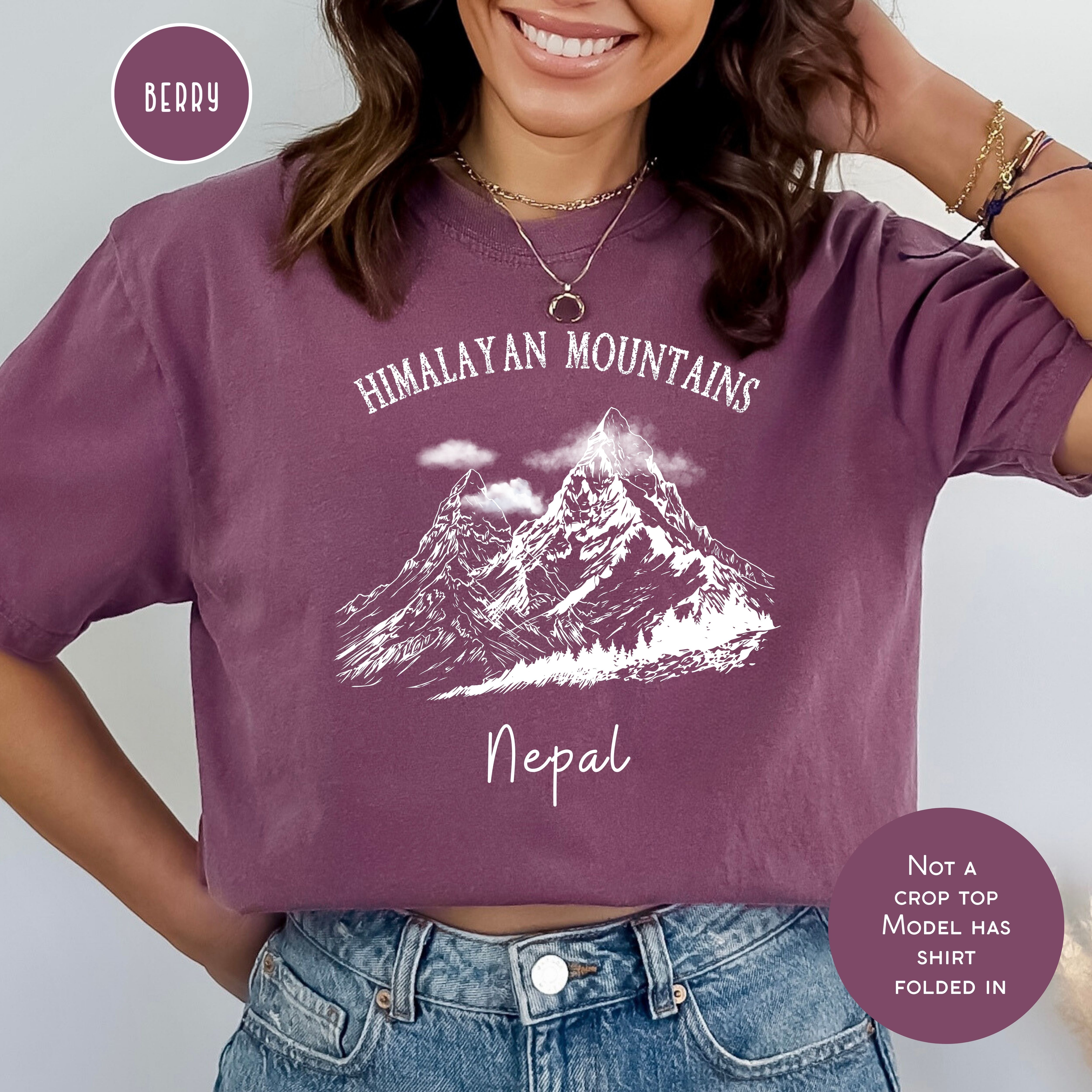 Himalayan Mountains Comfort Colors® Hiking Tee Shirt