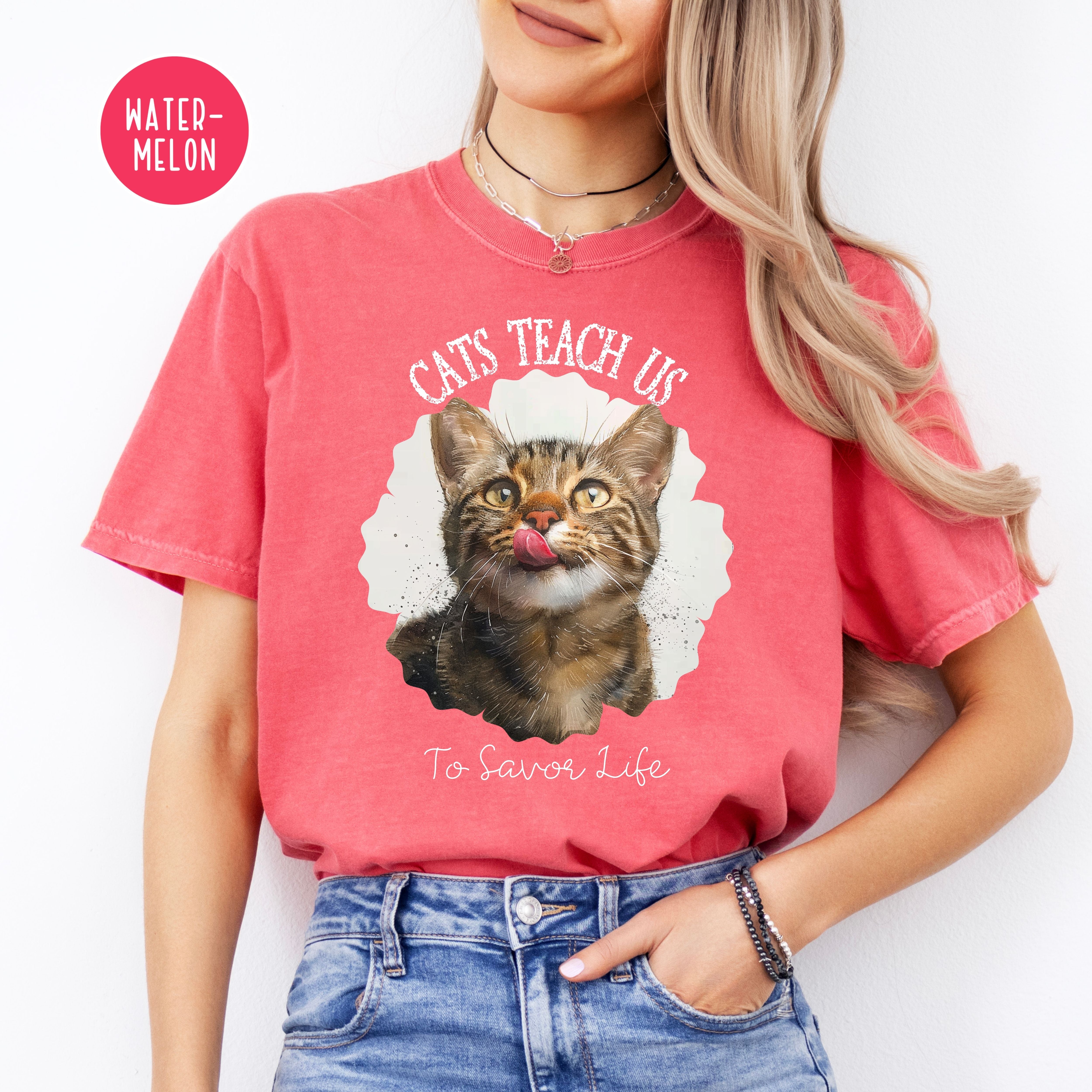 Cats Teach Us To Savor Life Comfort Colors® Tee