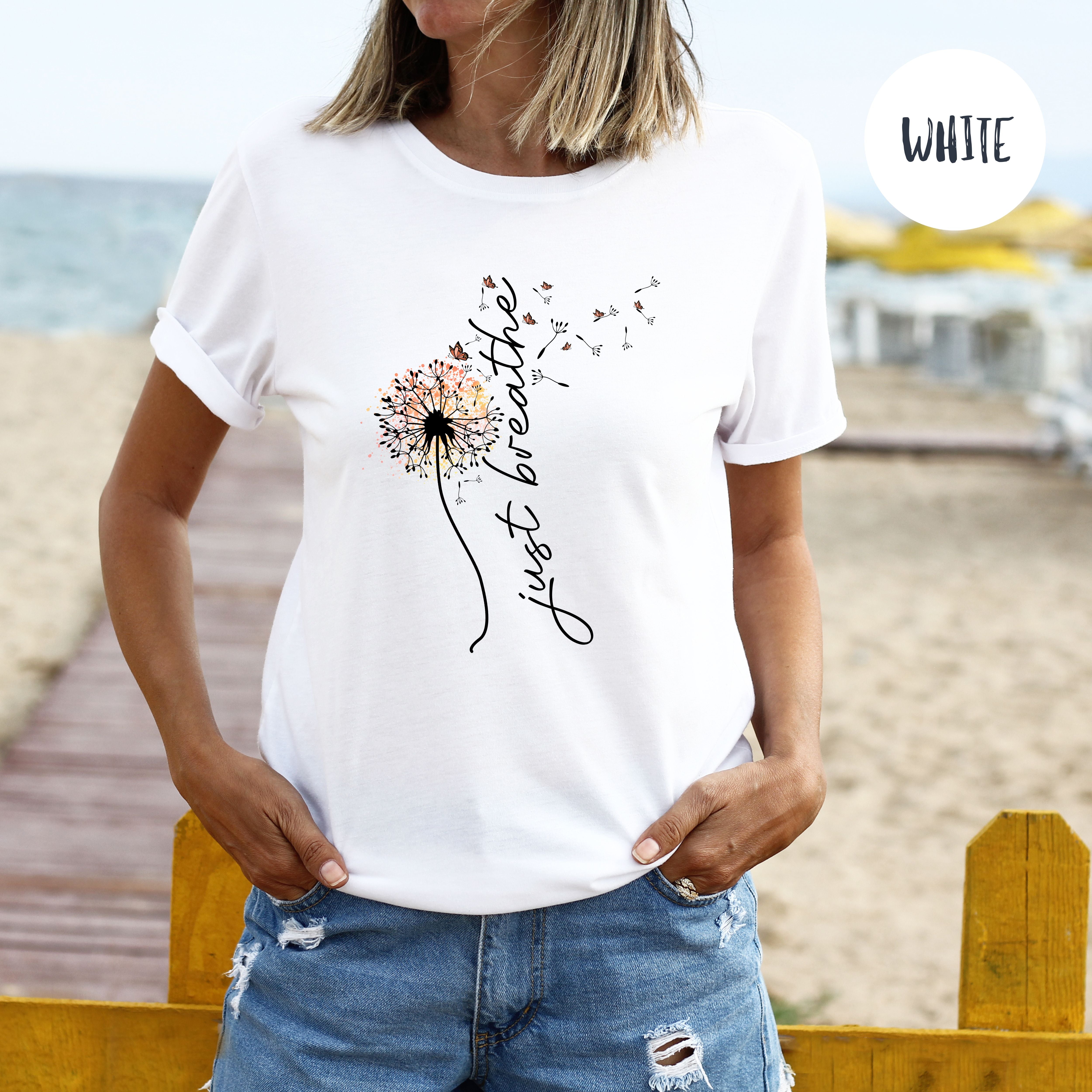 Just Breathe Blowing Dandelion Tee