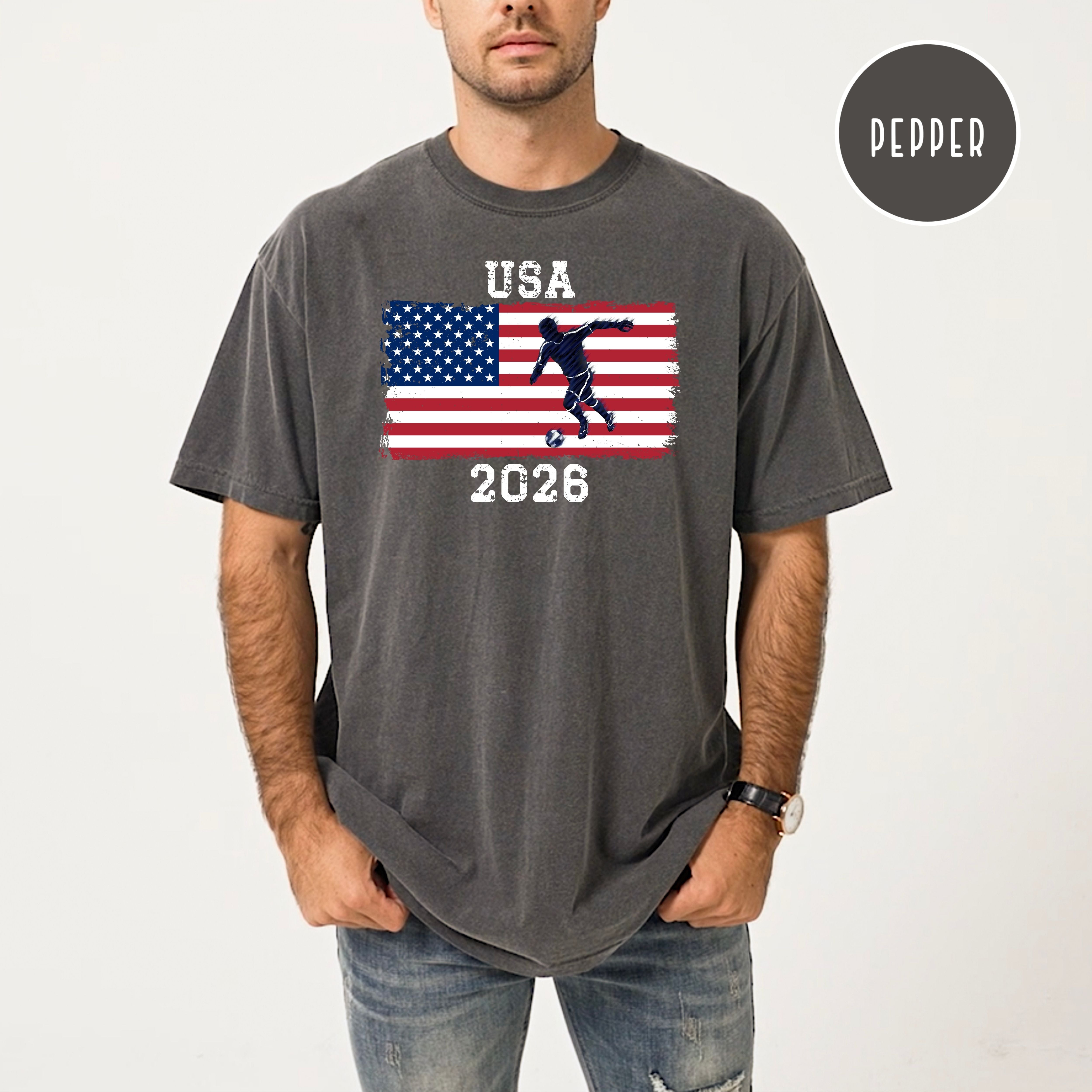 Soccer USA 2026 Comfort Colors T-Shirt Gift for Soccer Fan