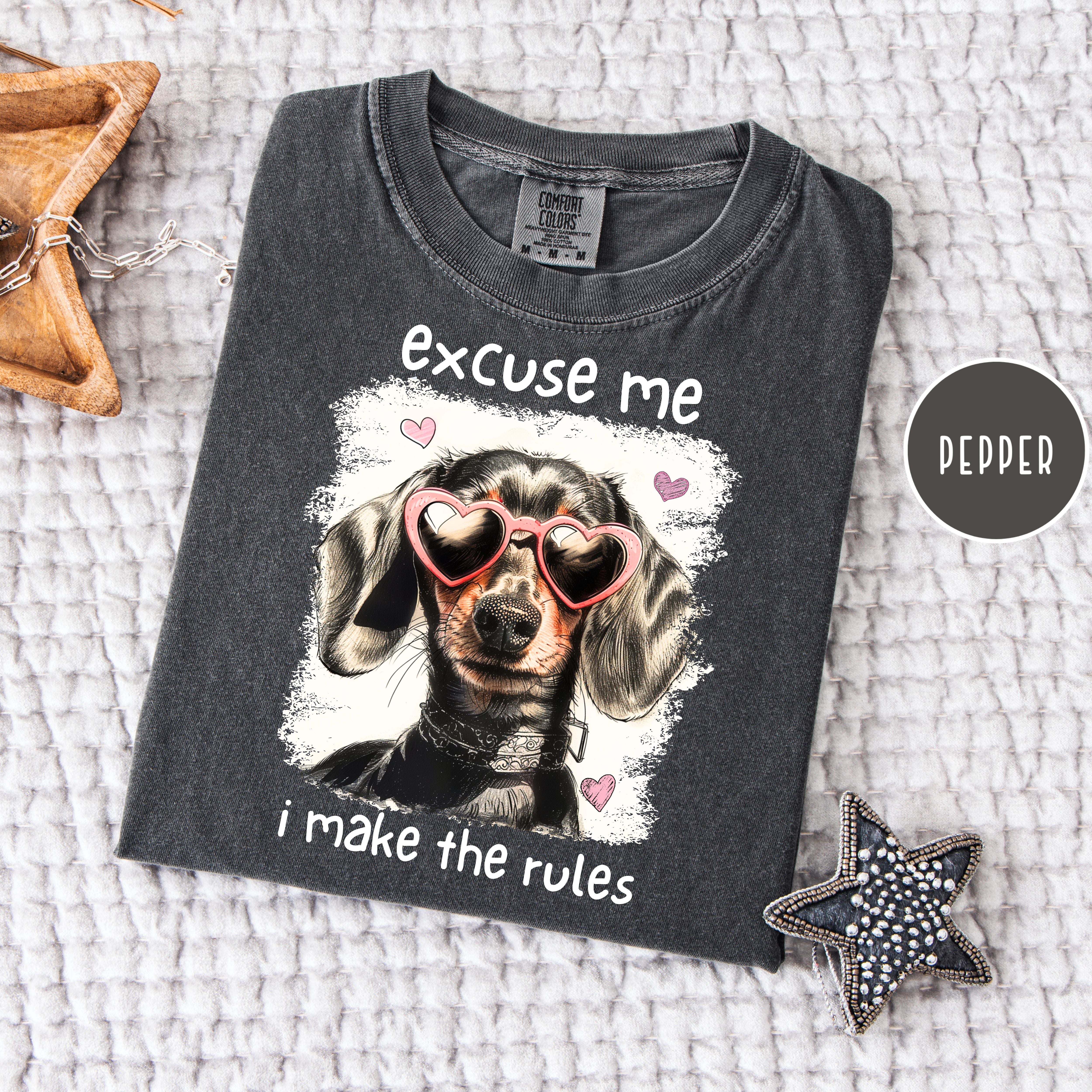 Funny Dog Lover Comfort Colors T-Shirt, Oldest Child Humor, Dog Mom Gift Shirt, Dachshund Lover Tee, Doxie Lover, Sausage Dog Funny Shirt