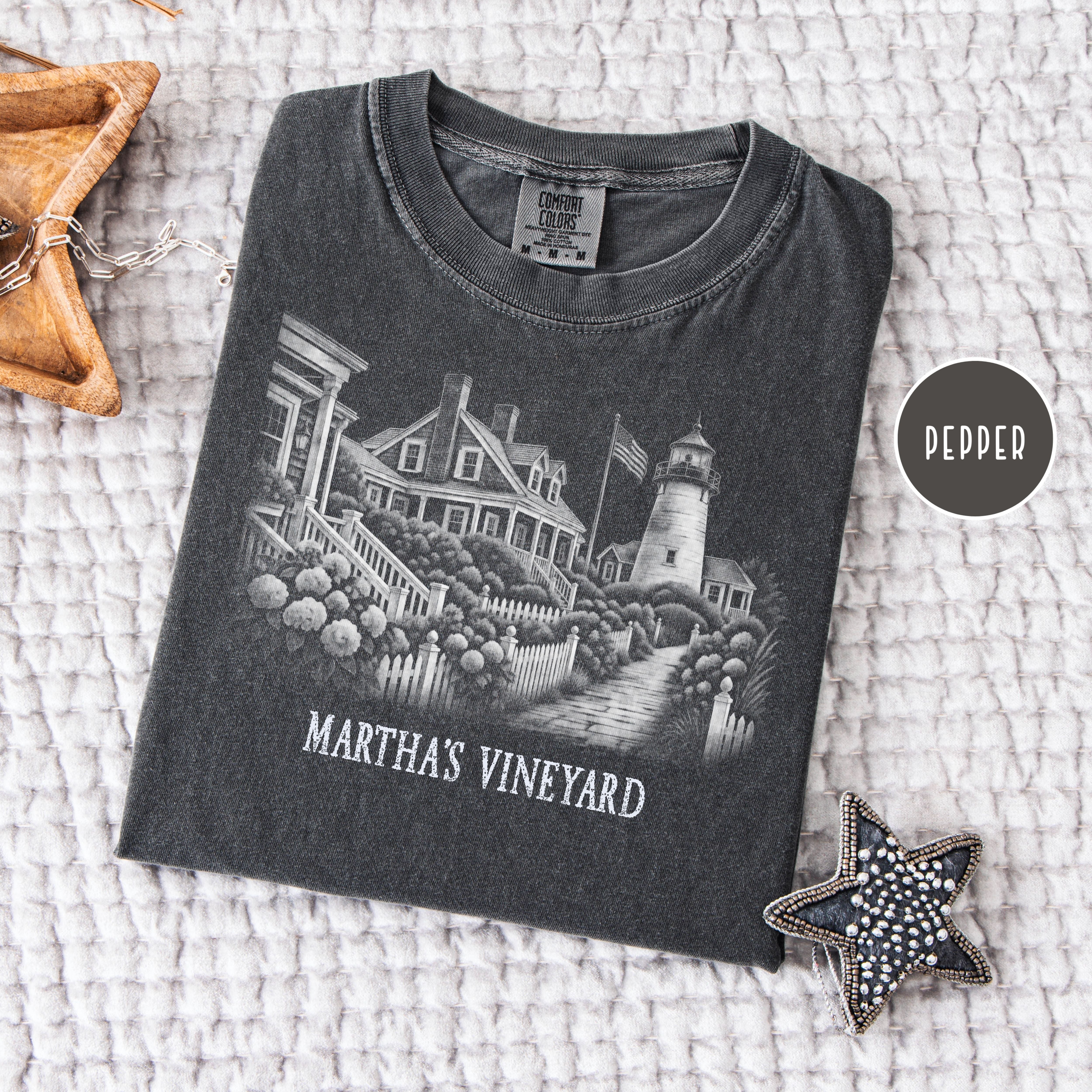 Martha's Vineyard Comfort Colors T-Shirt, The Vineyard Shirt, Martha's Vineyard Gift, Traveler Gift, Vineyard Massachusetts Gift