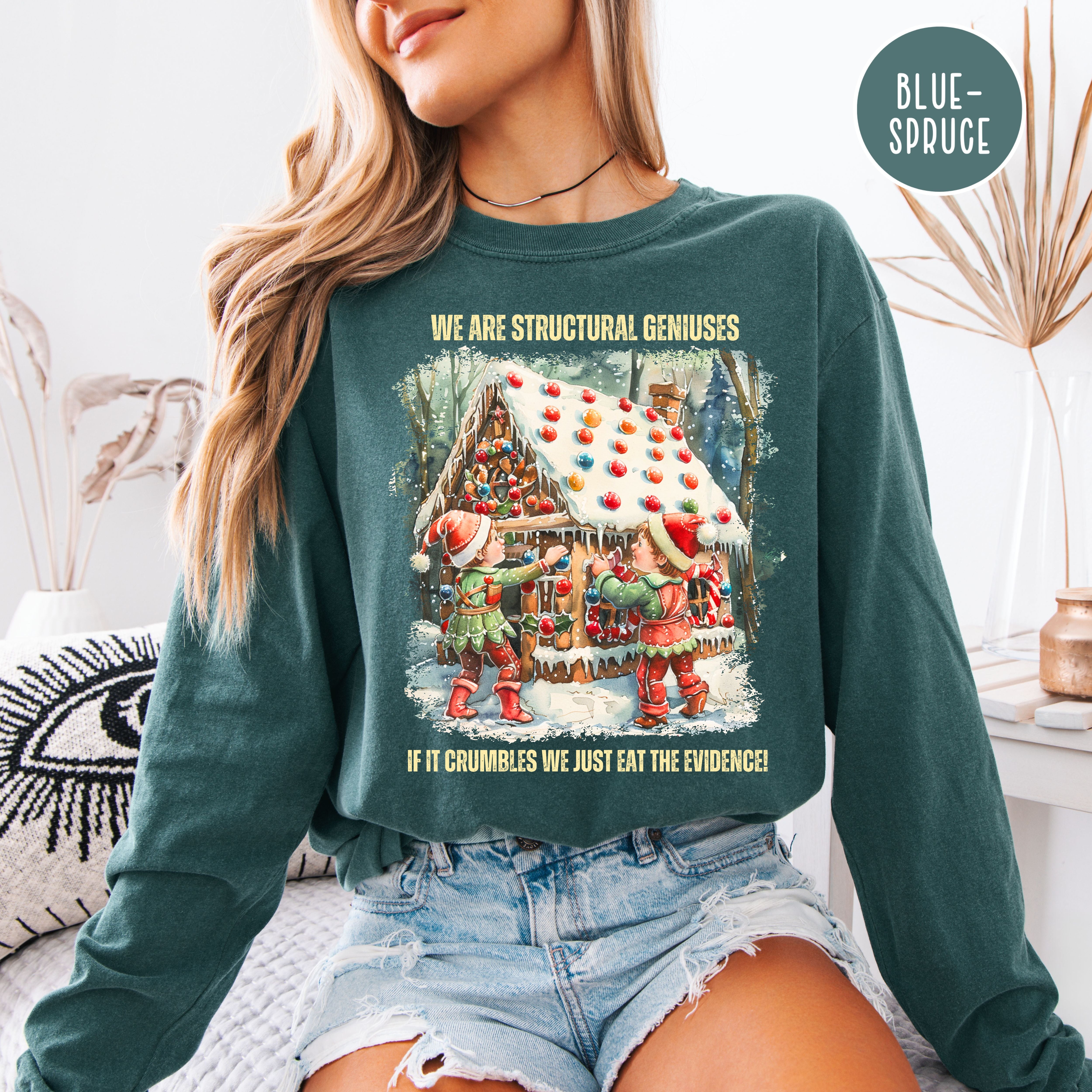 Funny Gingerbread House Contest Unisex Comfort Colors Long Sleeve Shirt