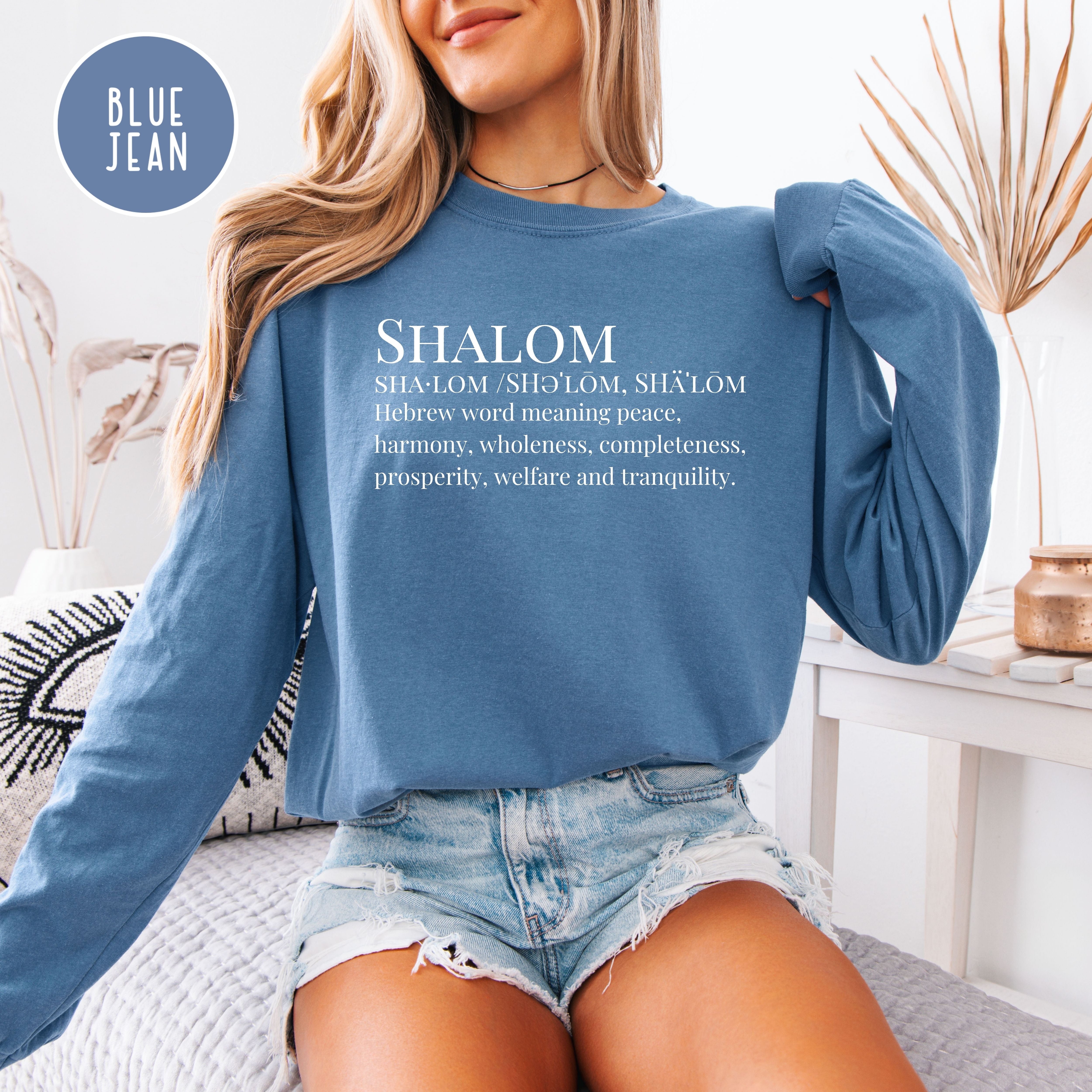 Definition Of Shalom Comfort Colors Long Sleeve Tee