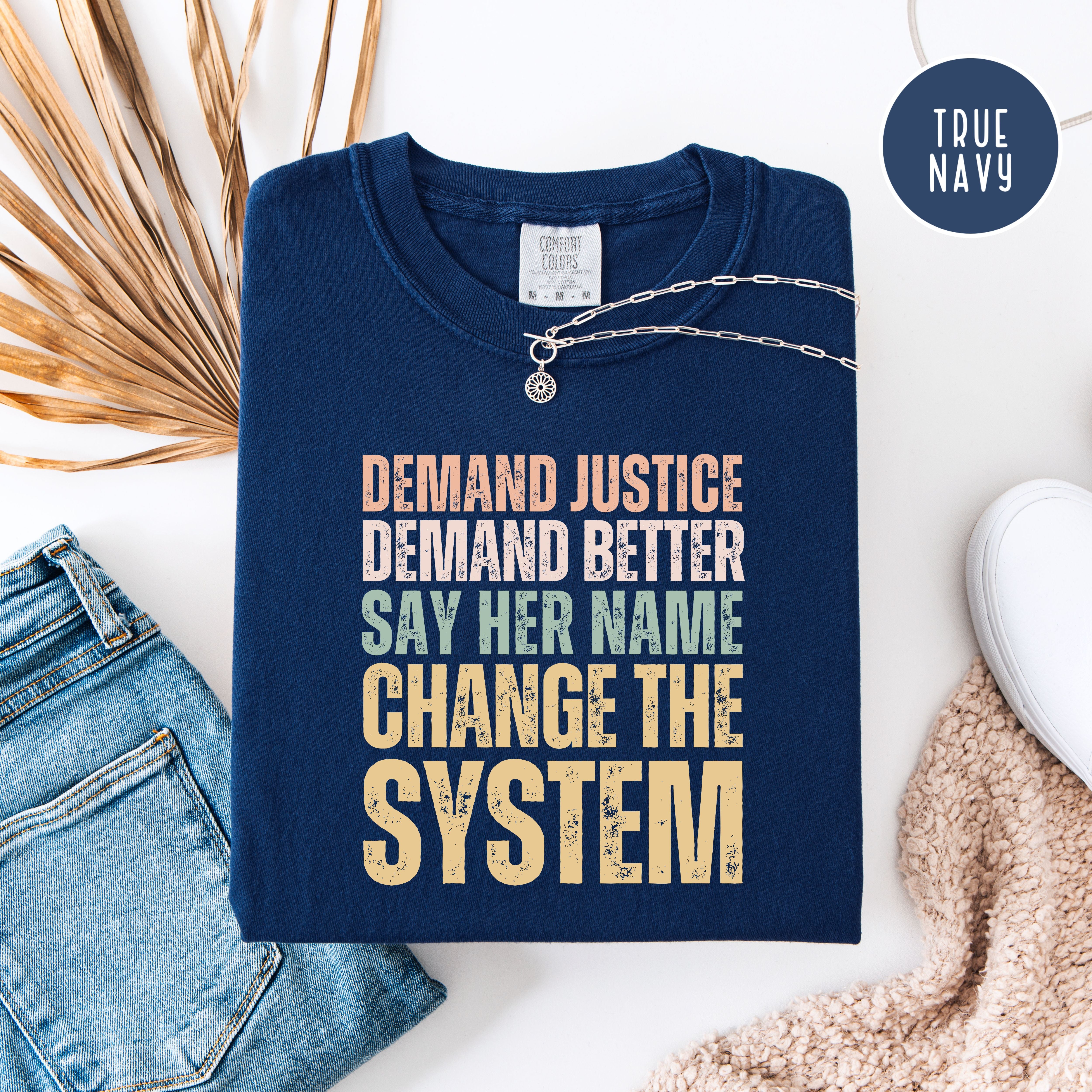 Demand Justice Unisex Anti Ice Comfort Colors T-Shirt, Protest Shirt