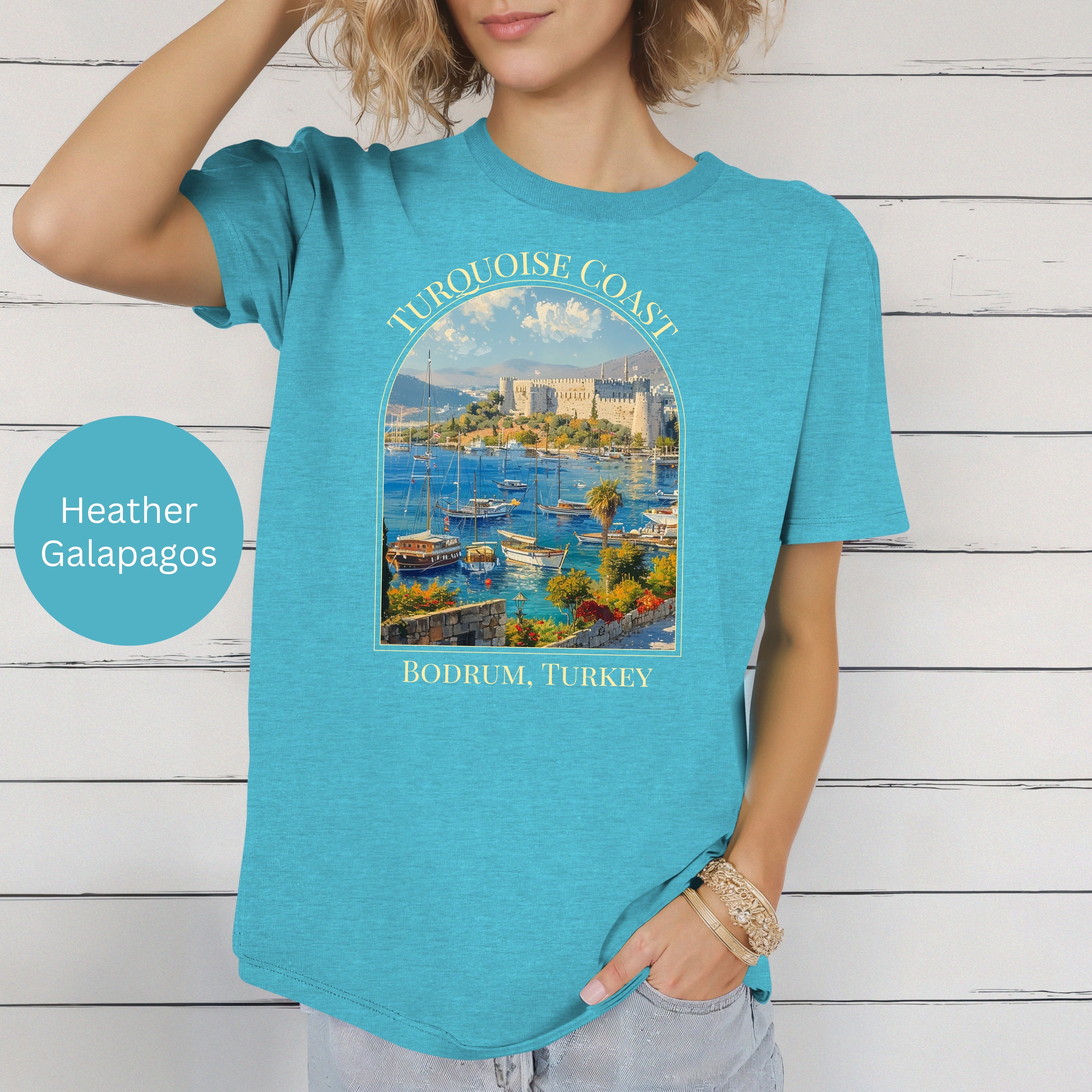 Turquoise Coast of Bodrum Turkey Soft-Style Unisex Tee