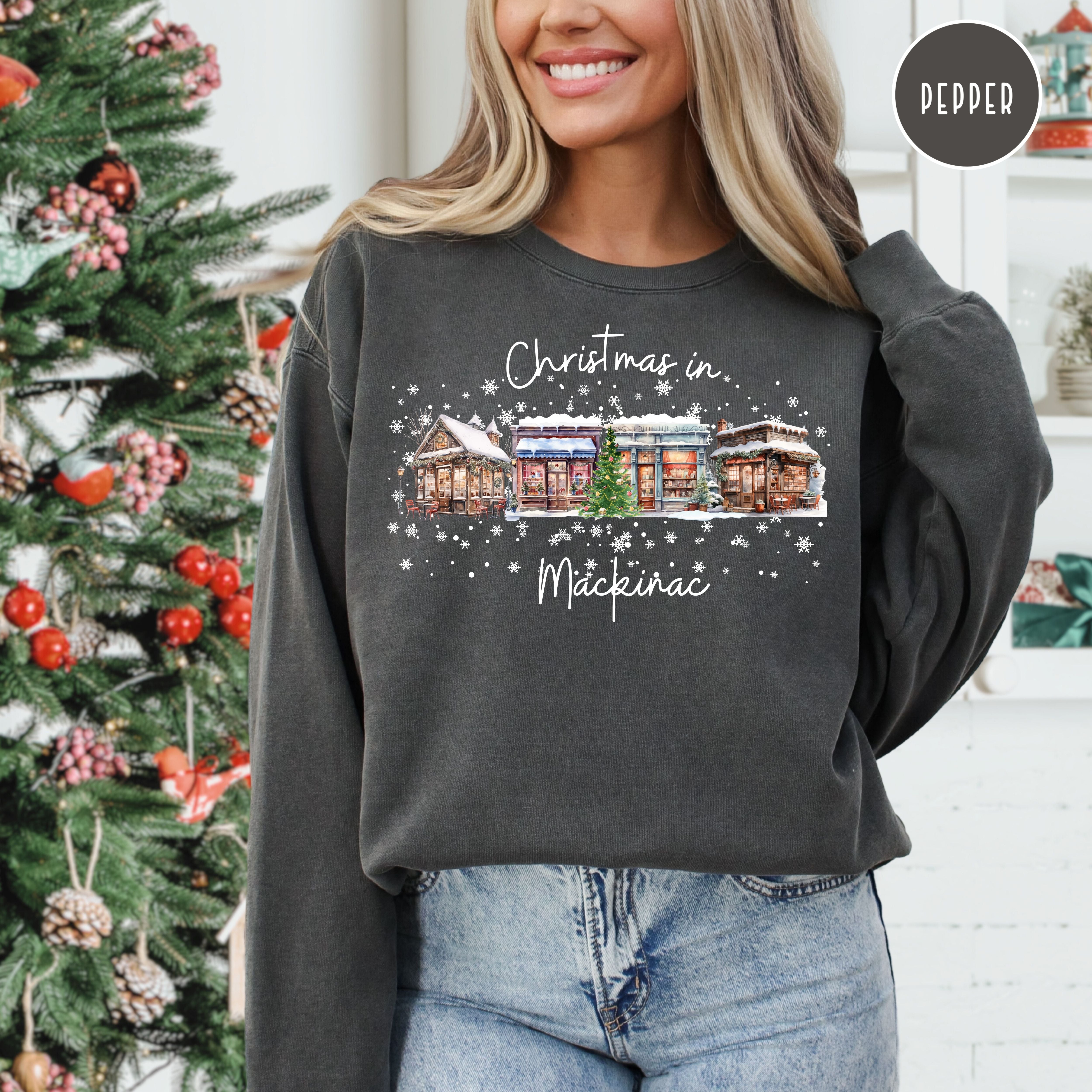 Mackinac Island Christmas Gift Comfort Colors Sweater