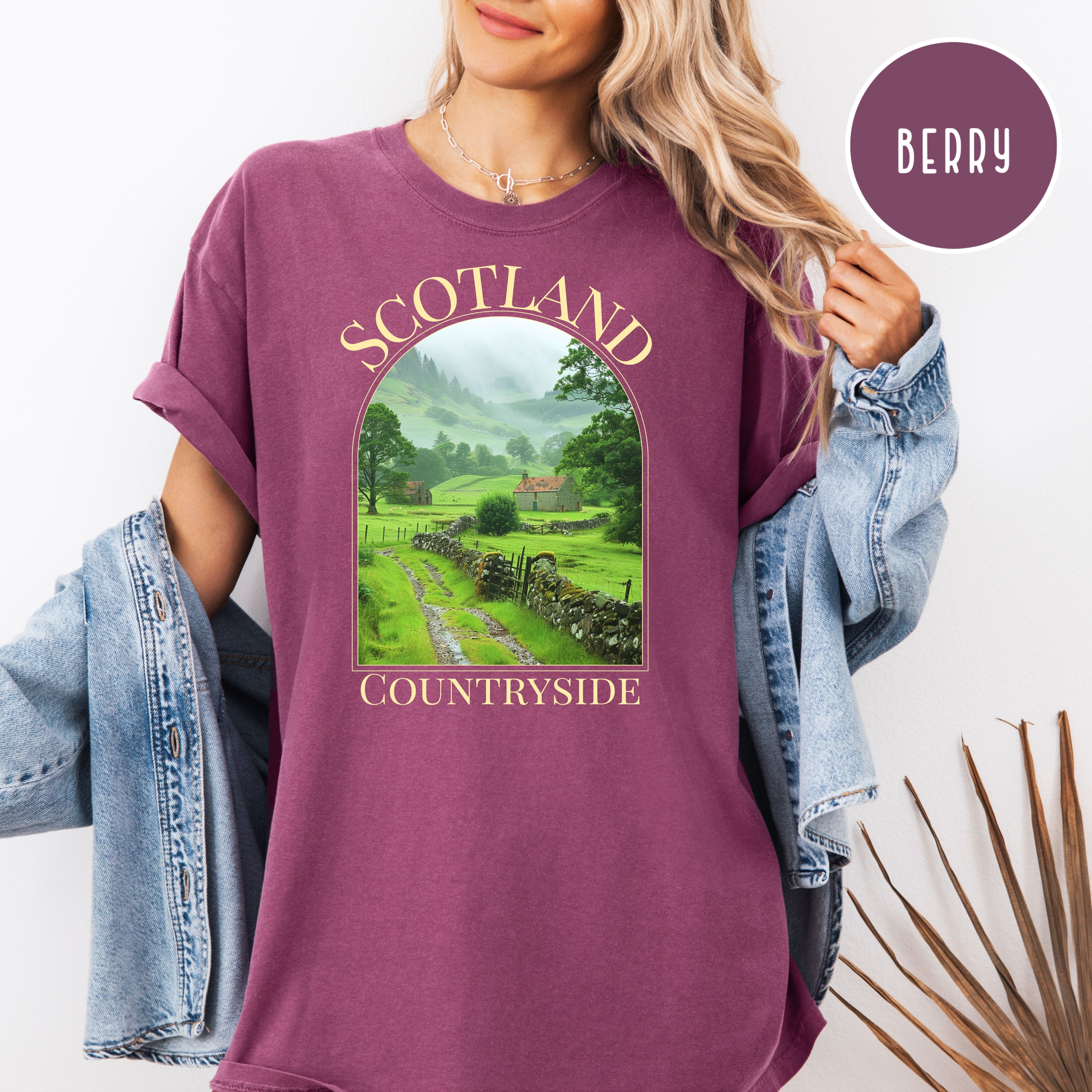 Scotland Green Countryside Comfort Colors T-Shirt