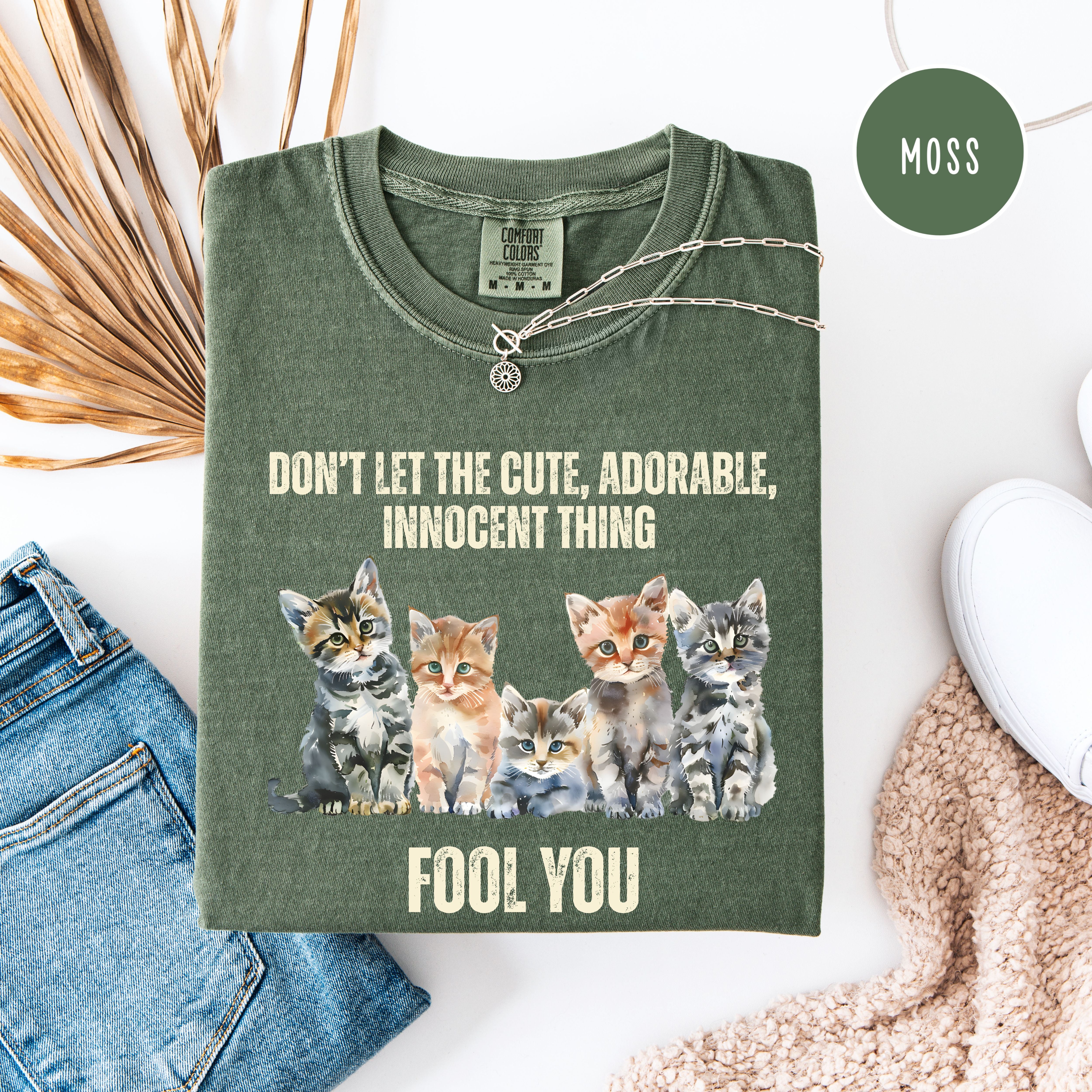 Kitten Lover Comfort Colors T-Shirt, Adorable Kittens Cat Parent Shirt