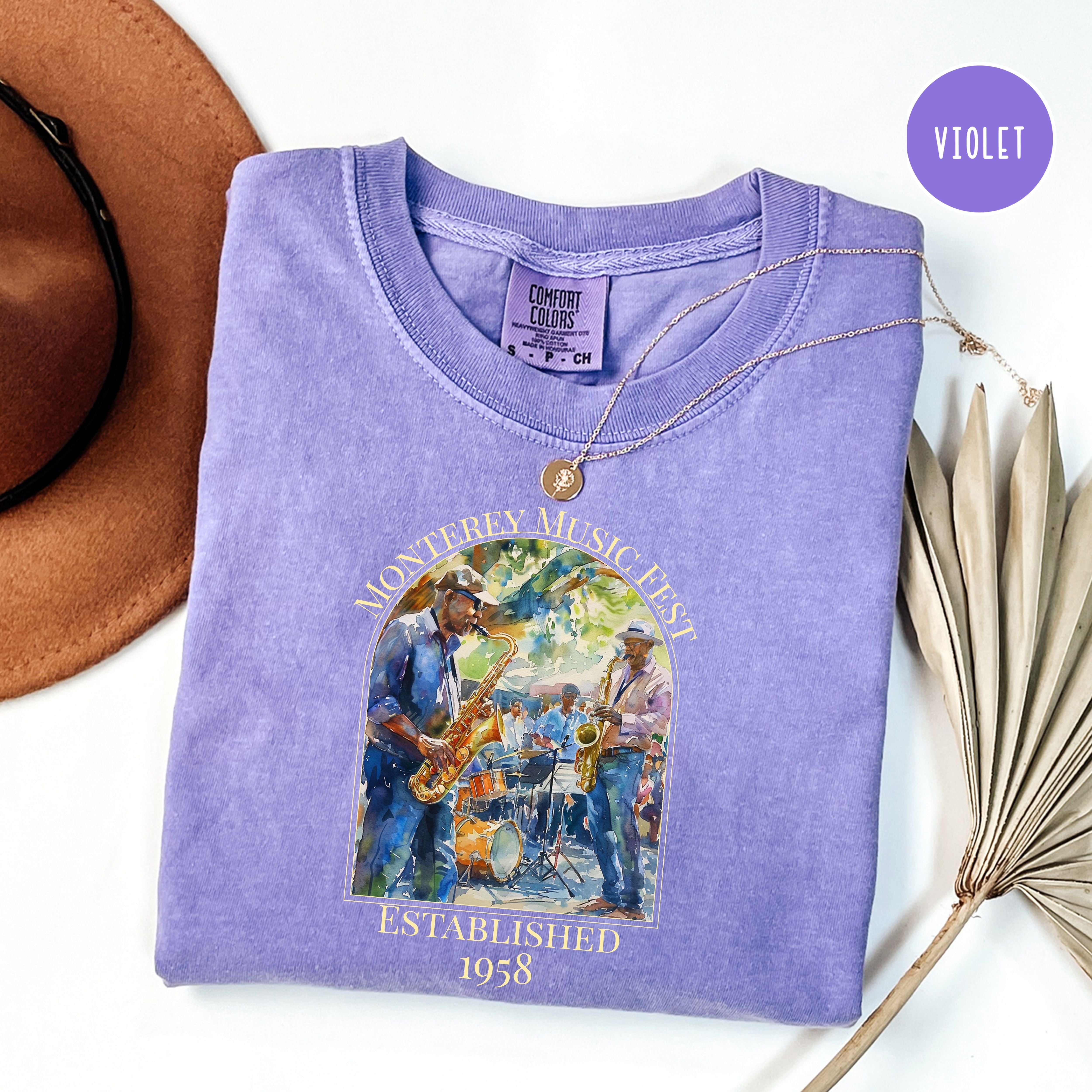 Monterey Music Festival Unisex Comfort Colors T-Shirt, Music Lover Gift, Monterey Vacation Gift Shirt, California Travel Shirt