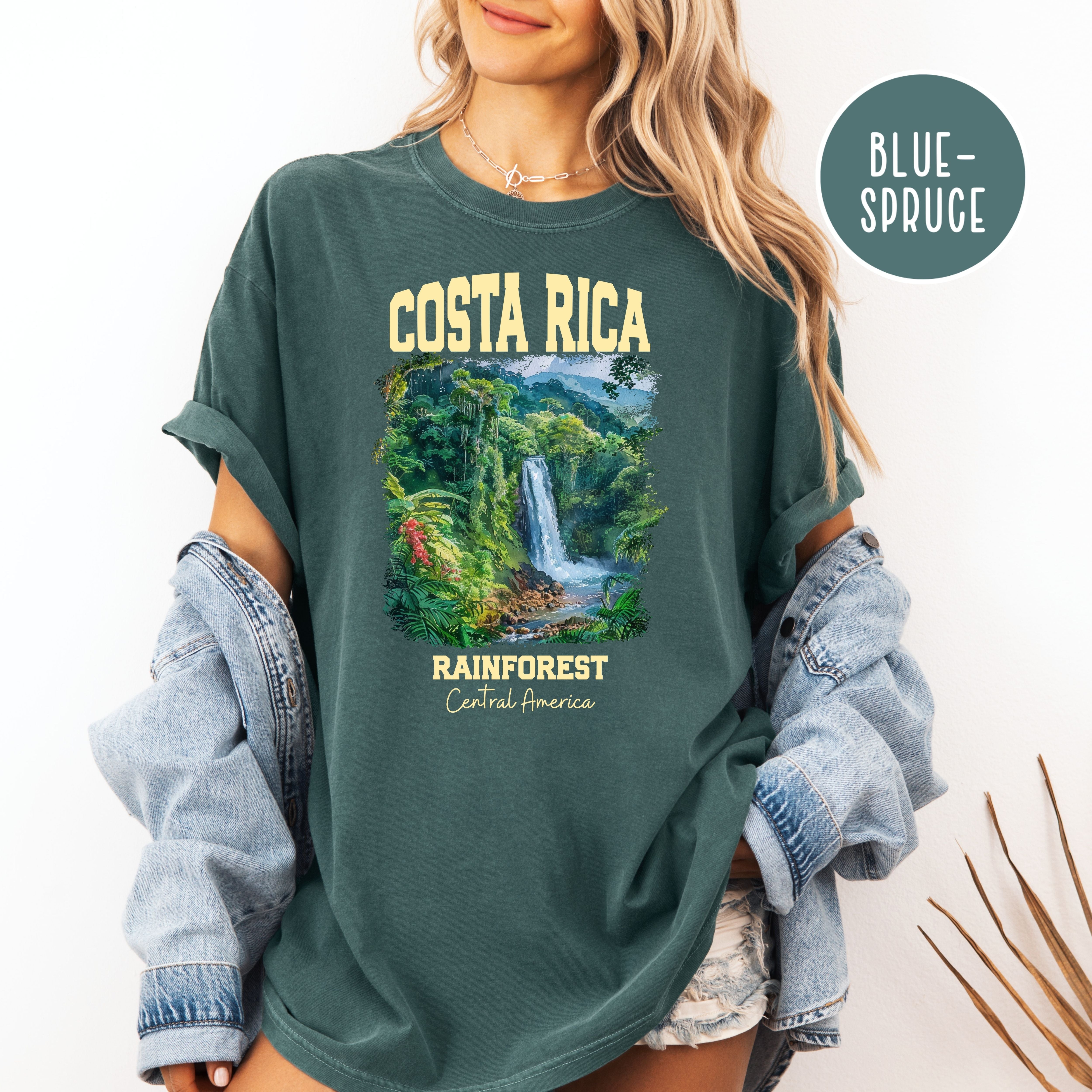 Costa Rica Rainforest Waterfall Comfort Colors T-Shirt, Costa Rica Shirt