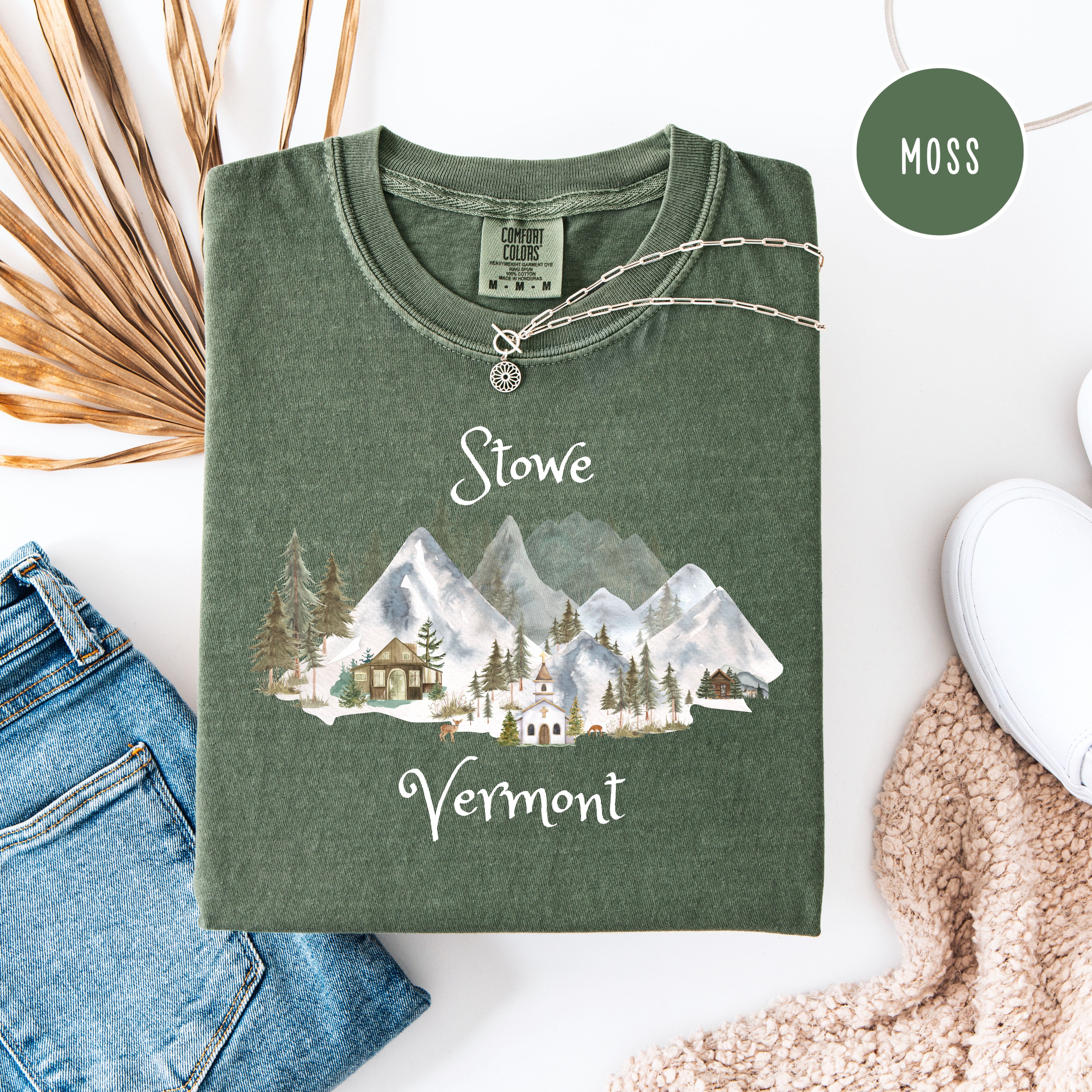 Stowe Vermont Unisex Comfort Colors Tee