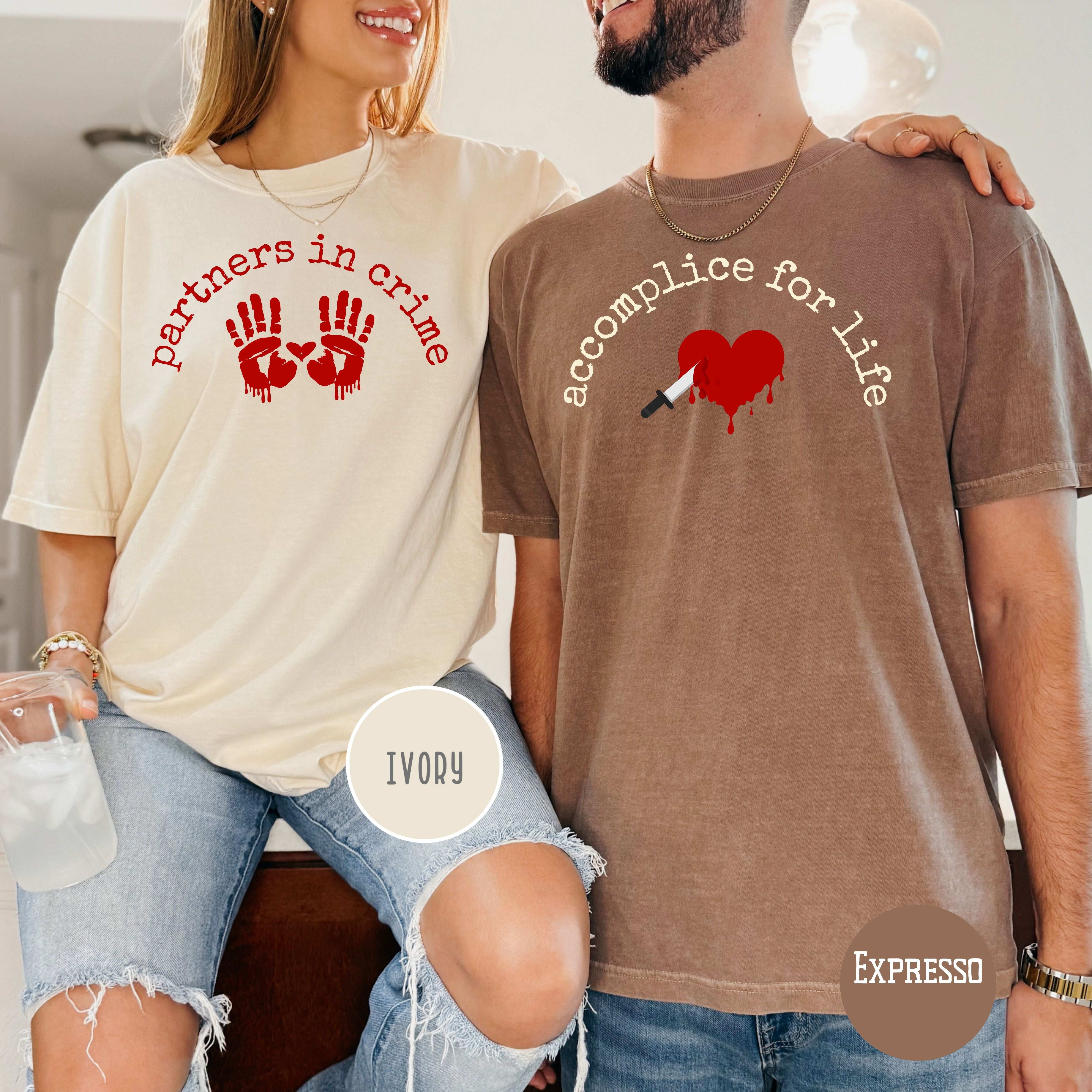 Couples True Crime Fans Matching Comfort Colors Murder Shirts