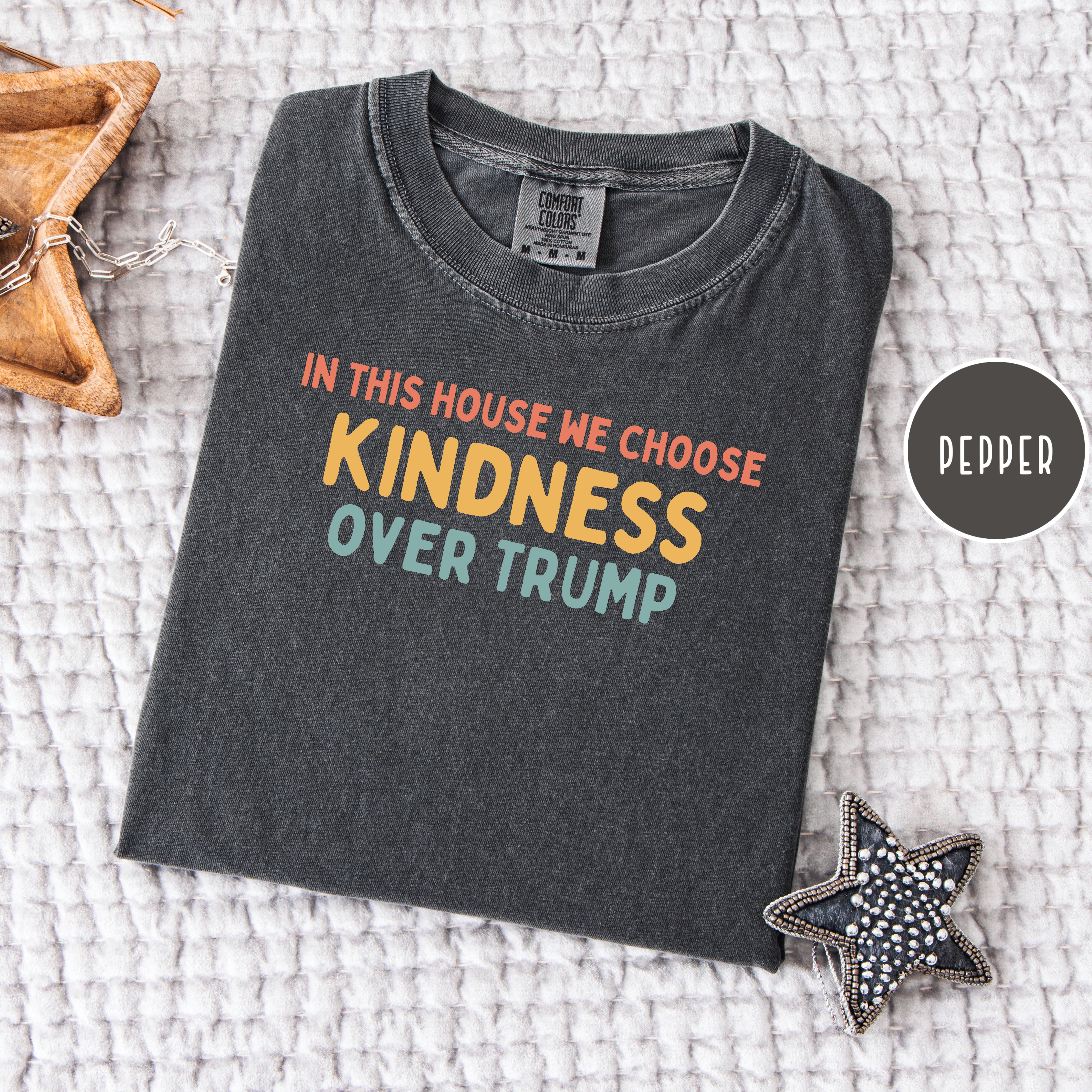 In This House We Chose Kindness Anti Trump Comfort Colors T-Shirt, Trump Protest Shirt