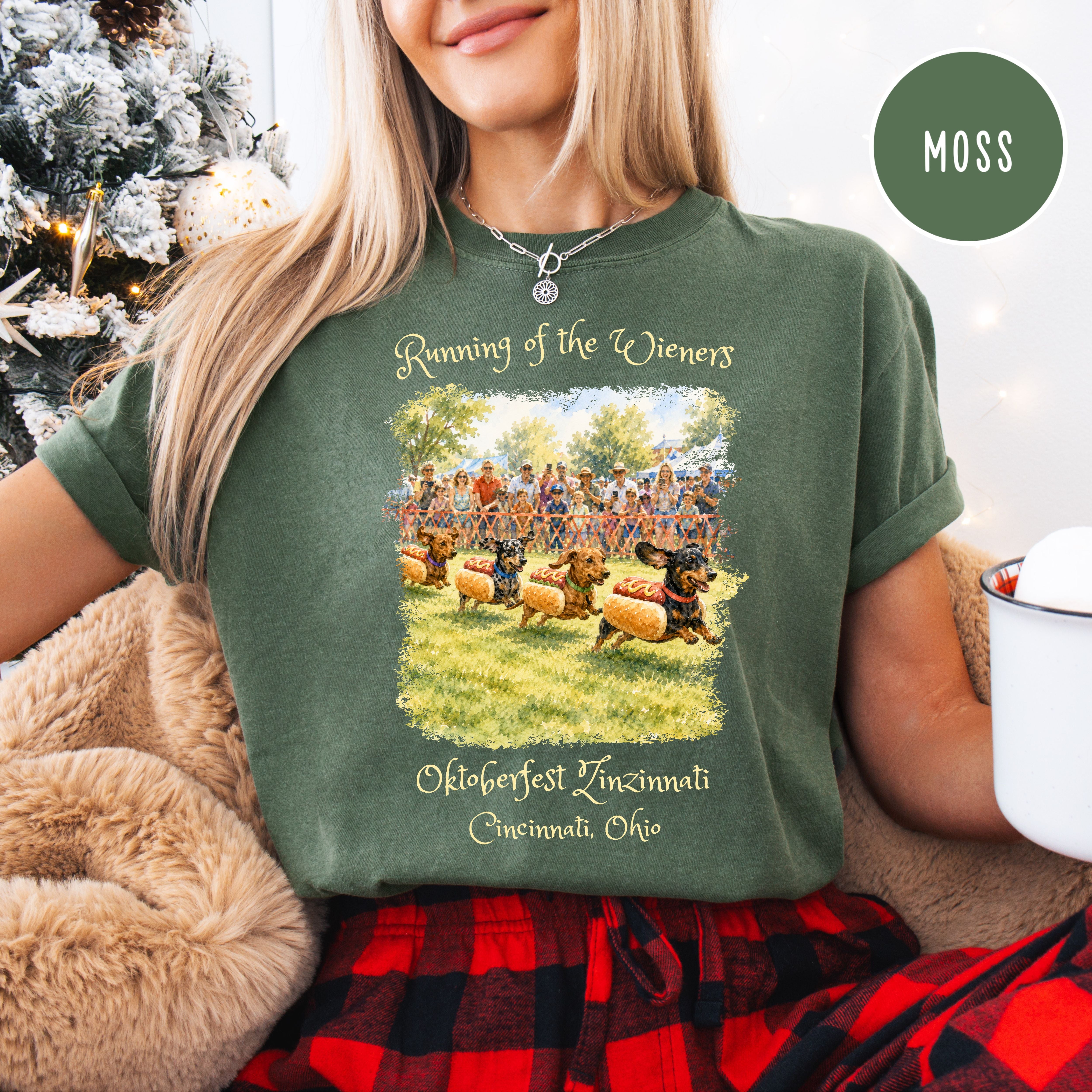 Running of the Wiener Dogs Cincinnati Unisex Comfort Colors Oktoberfest TShirt, Ohio Vacation Gift, Ohio Octoberfest, Oktoberfest Zinzinnati
