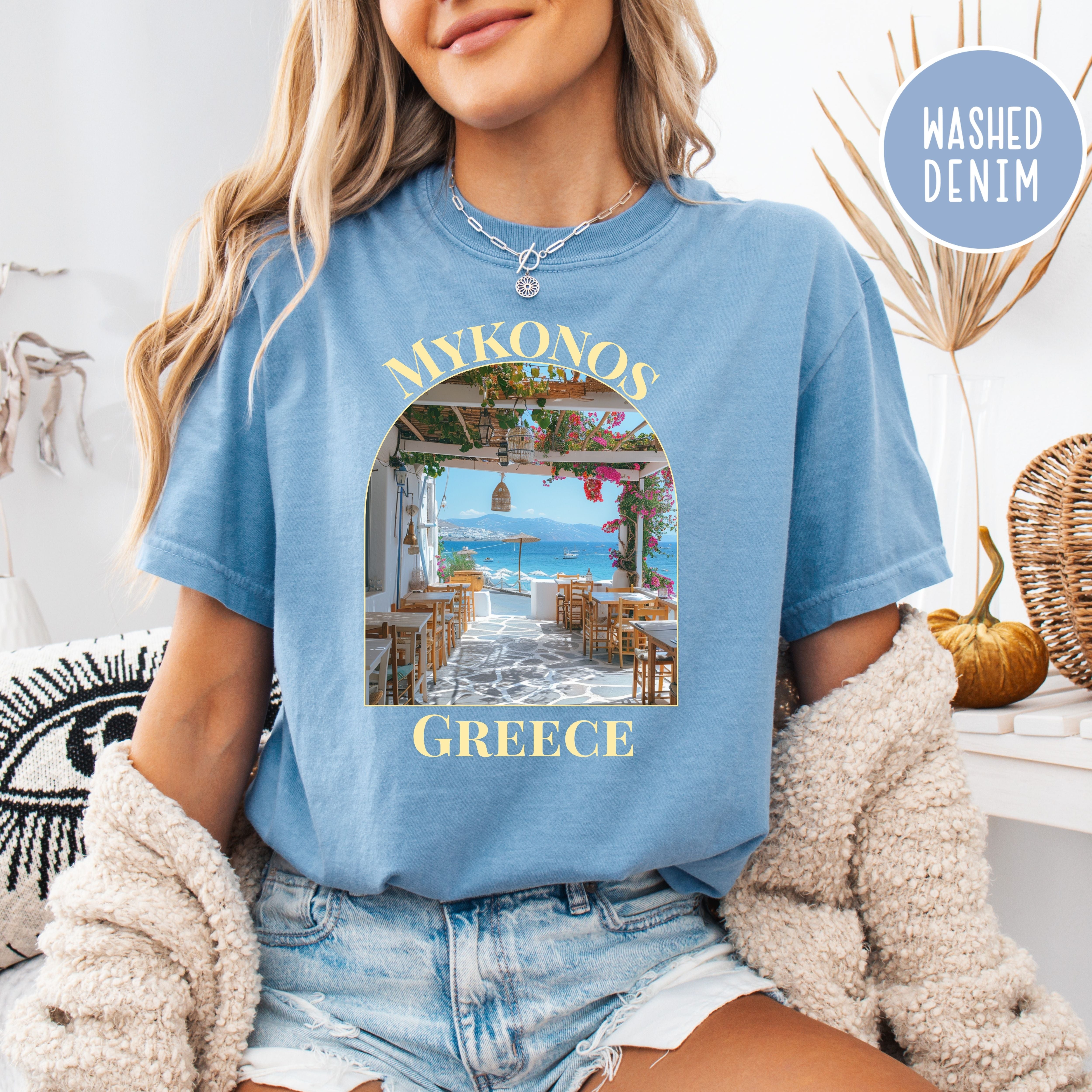 Mykonos Greek Island Vacation Comfort Colors® Tee