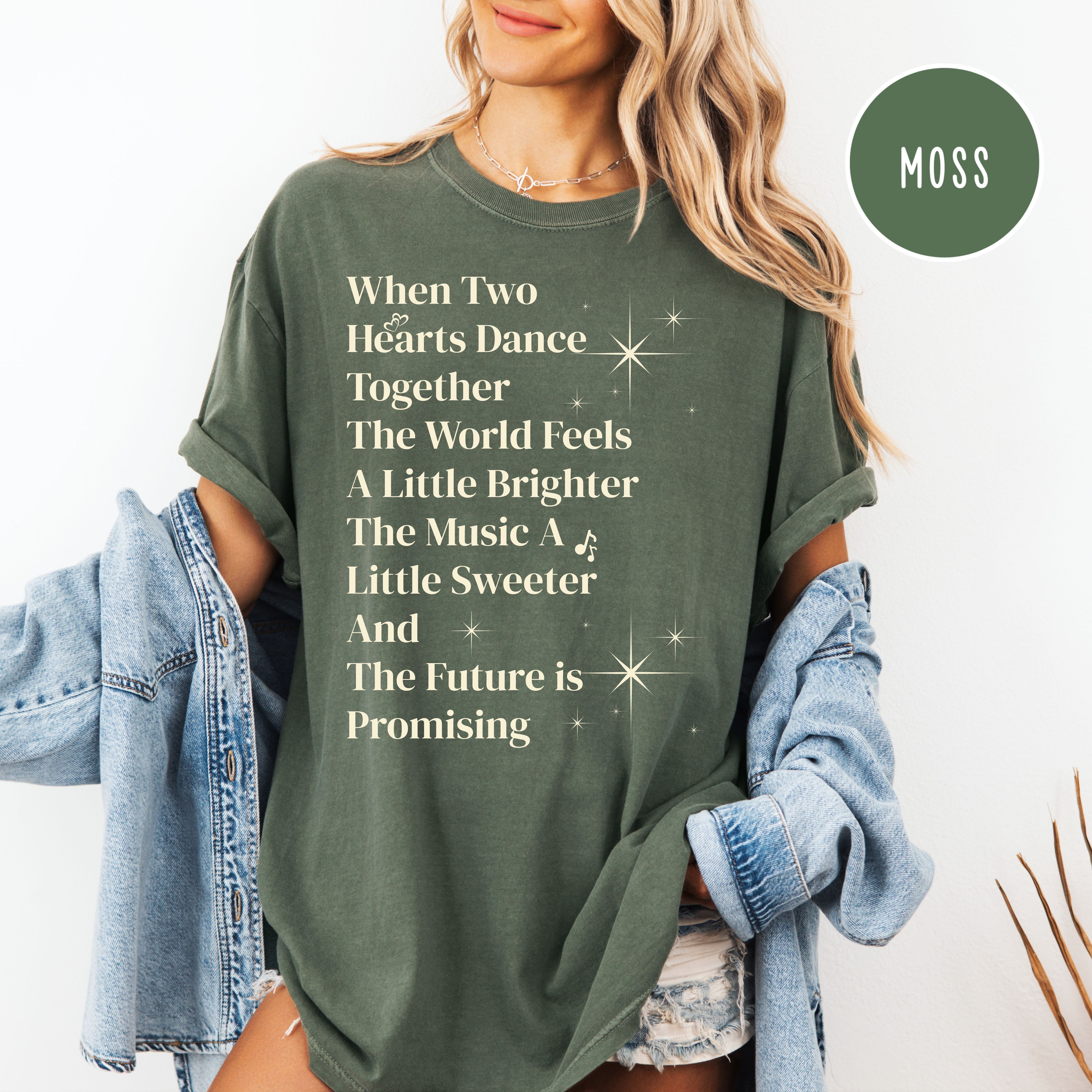 When Two Hearts Dance Together Comfort Colors Tee