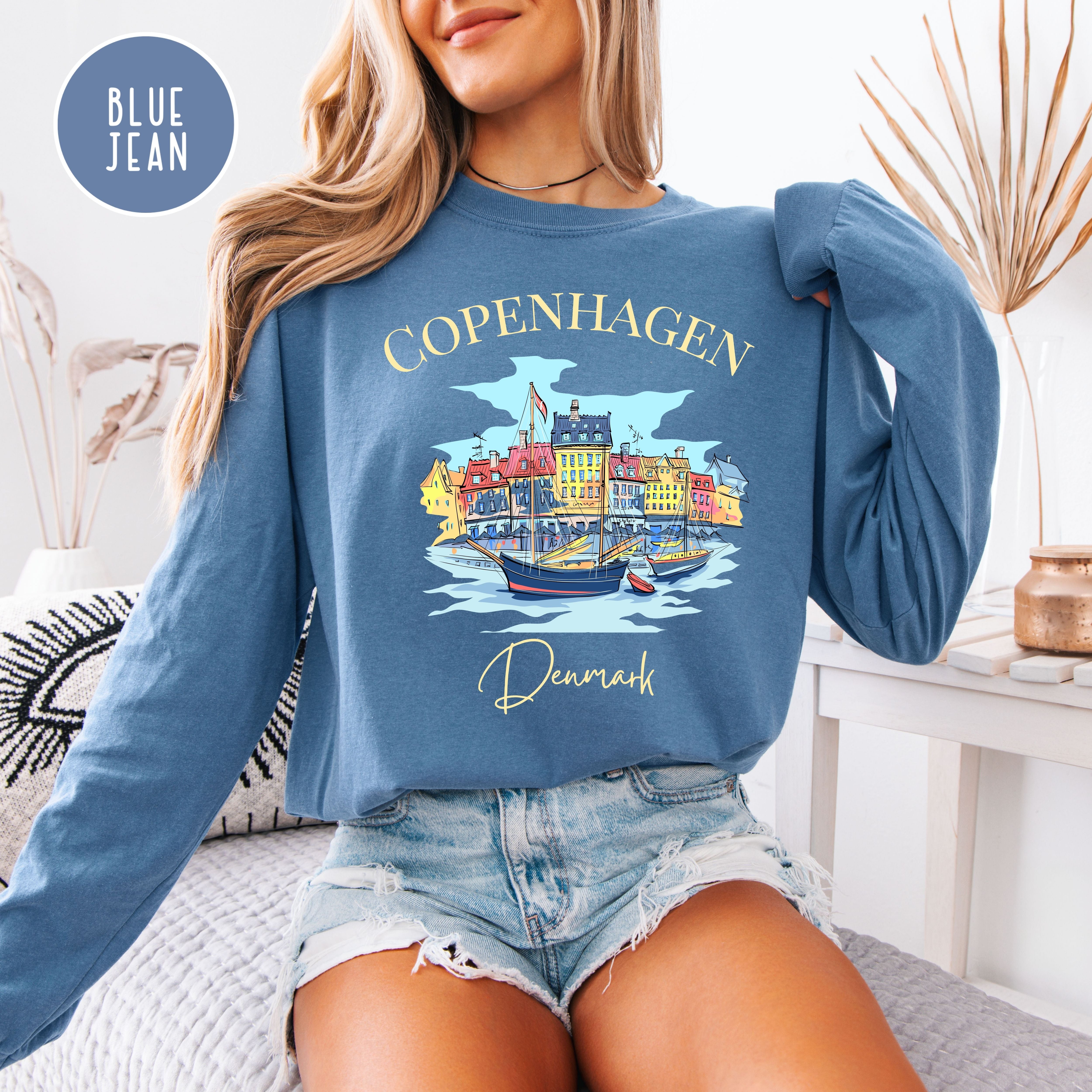 Copenhagen Denmark Comfort Colors Long Sleeve Tee