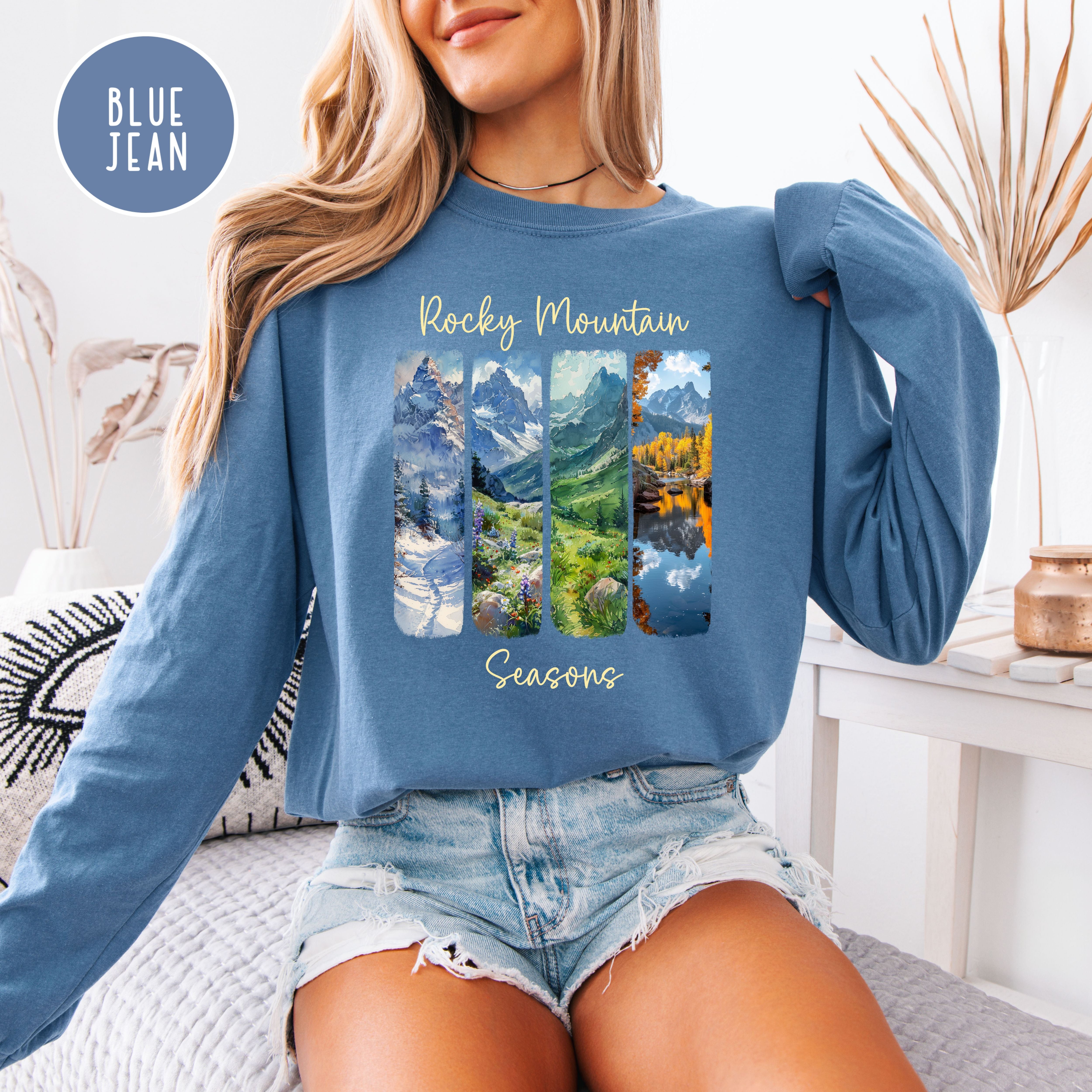 Rocky Mountain Seasons Comfort Colors Long Sleeve Tee